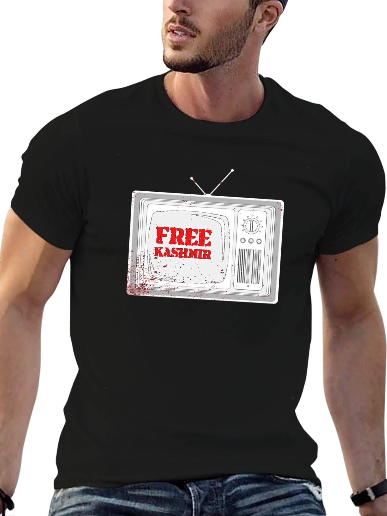 Free Kashmir Graphic Tee - Political Statement Shirt