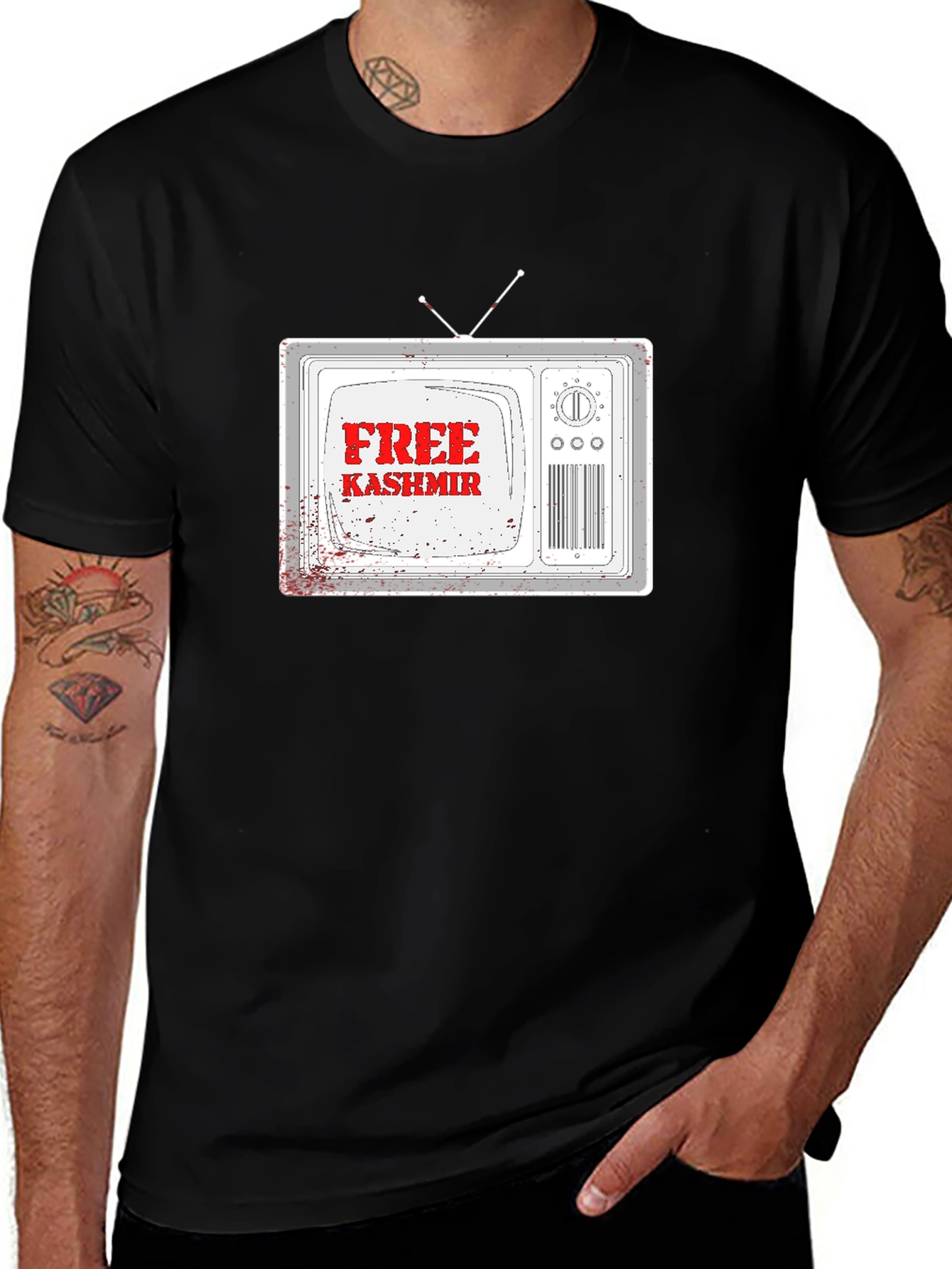 Free Kashmir Graphic Tee - Political Statement Shirt