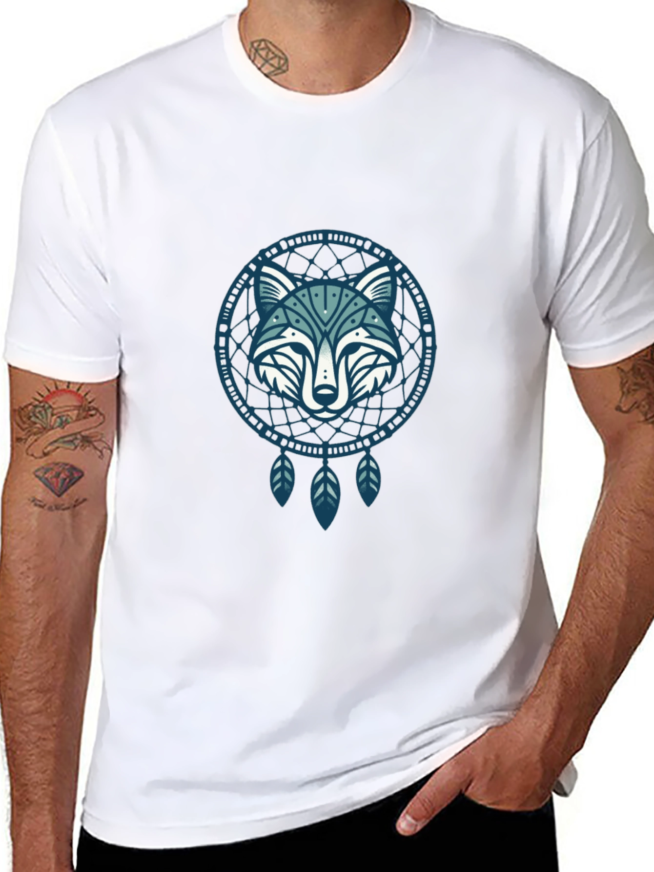 Wolf Dreamcatcher Graphic Tee