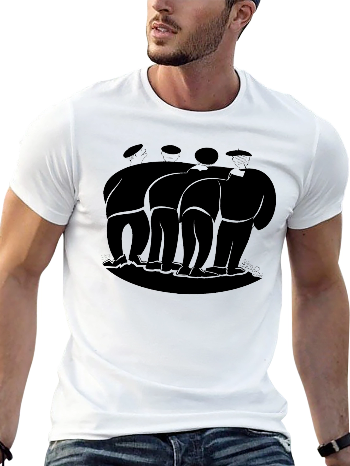 Black Graphic Tee - Basque Pelota Players
