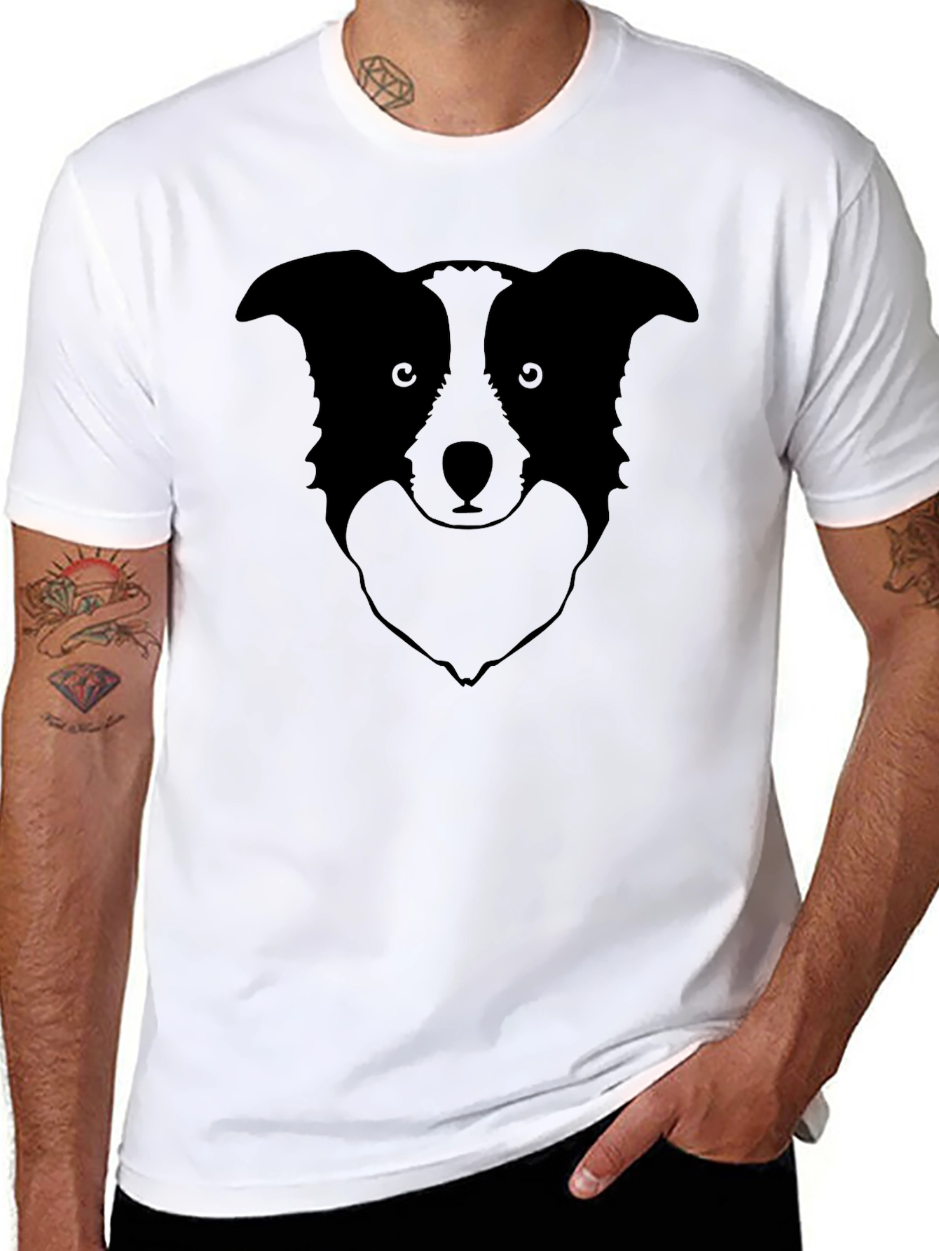 Dog Silhouette Graphic Tee - Stylish Unisex Shirt