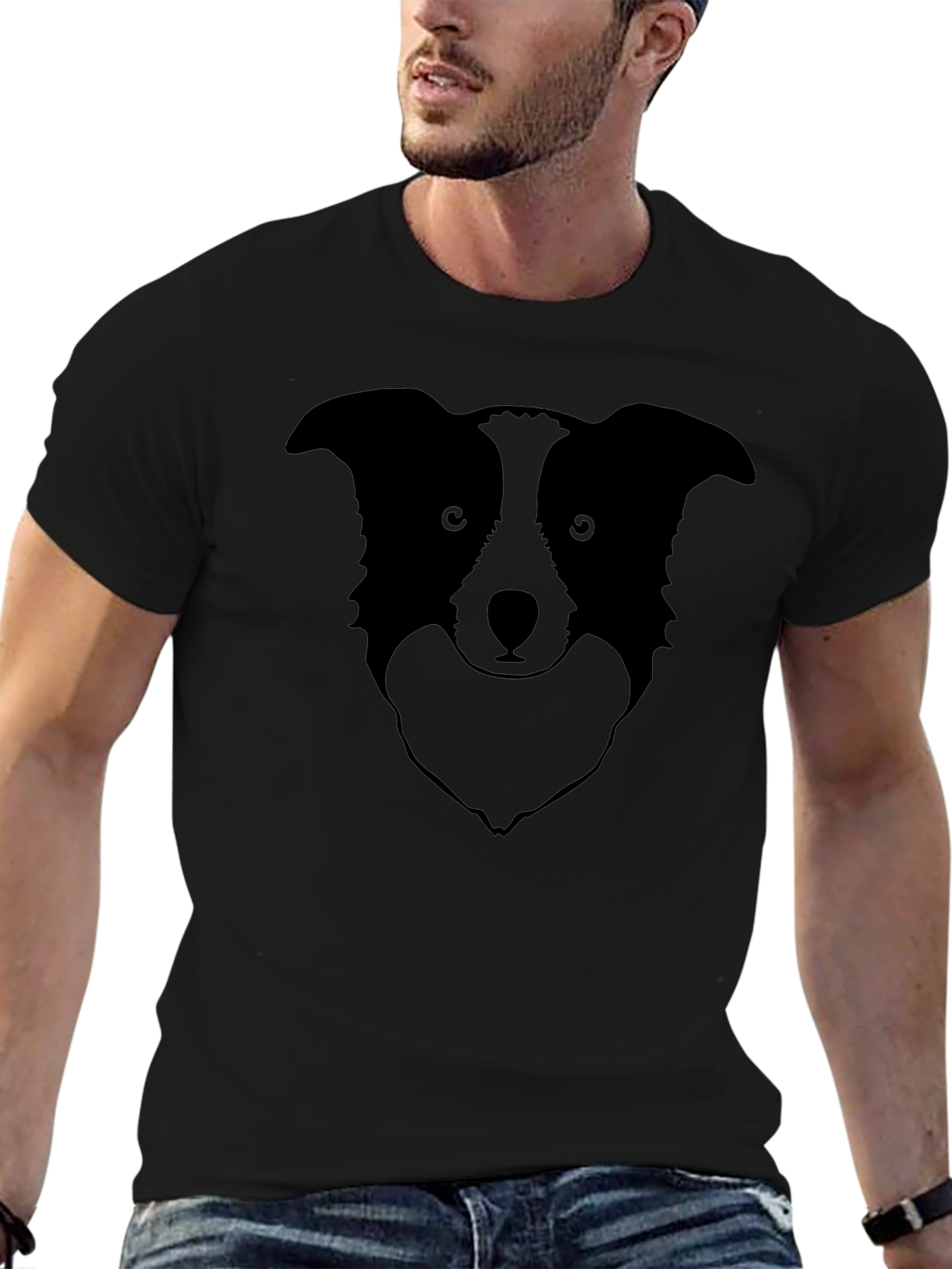 Dog Silhouette Graphic Tee - Stylish Unisex Shirt