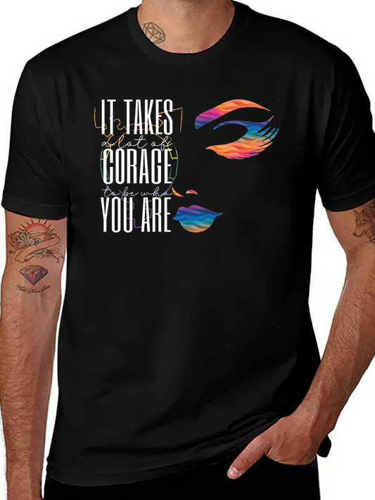 Courage Rainbow Graphic Tee - Express Yourself!