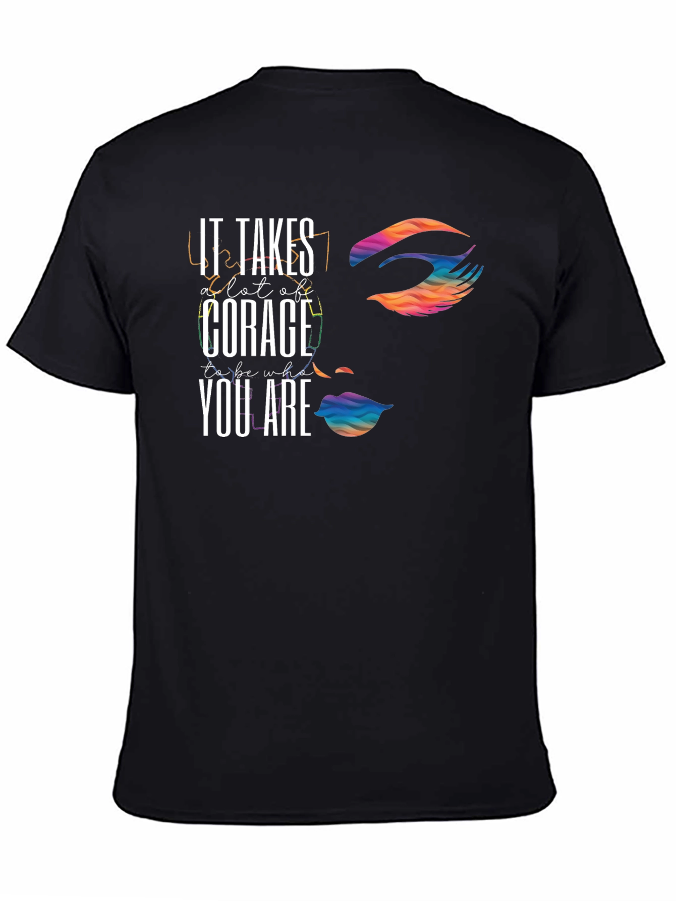 Courage Rainbow Graphic Tee - Express Yourself!