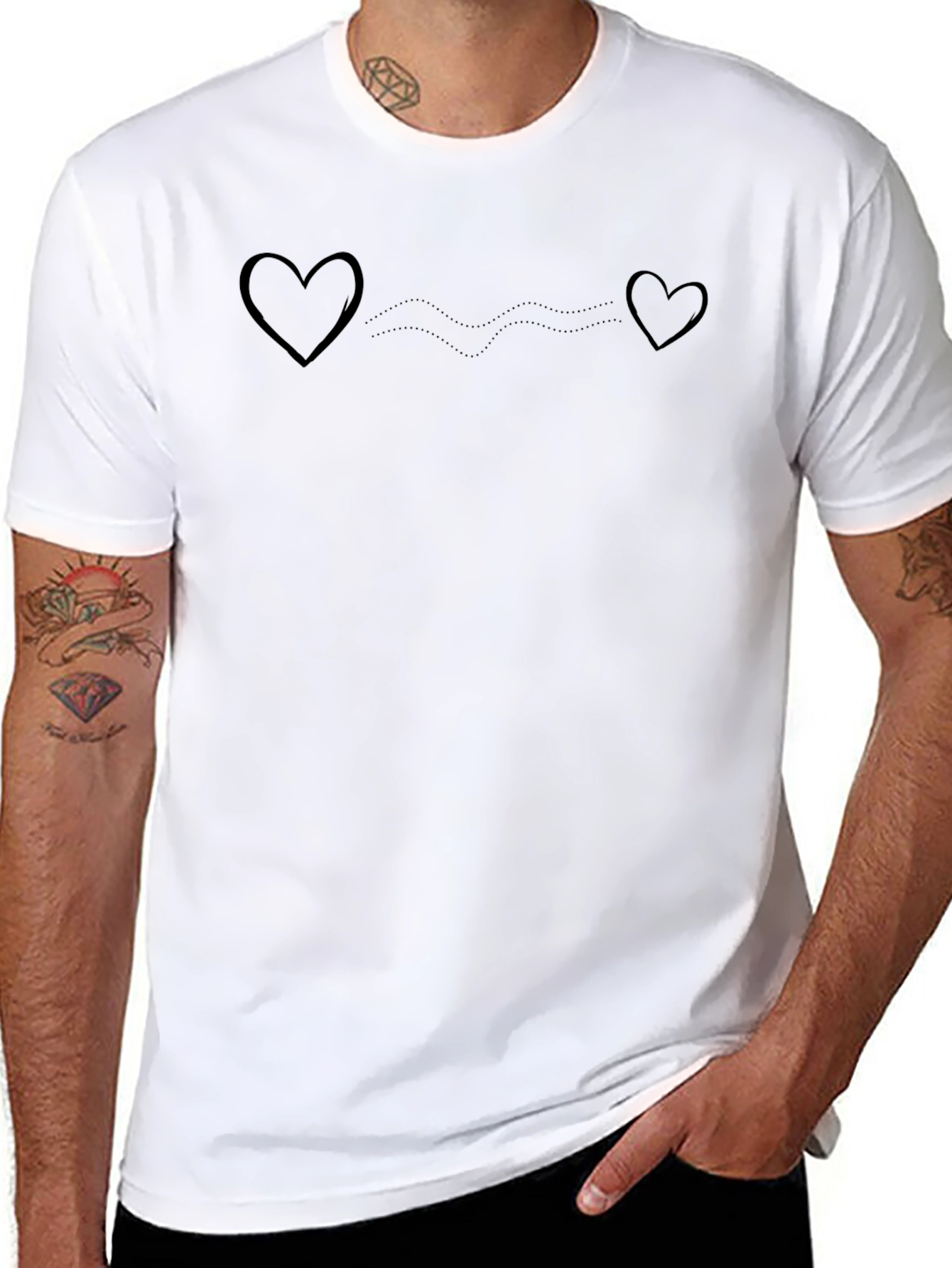 Heart Connection Black T-Shirt