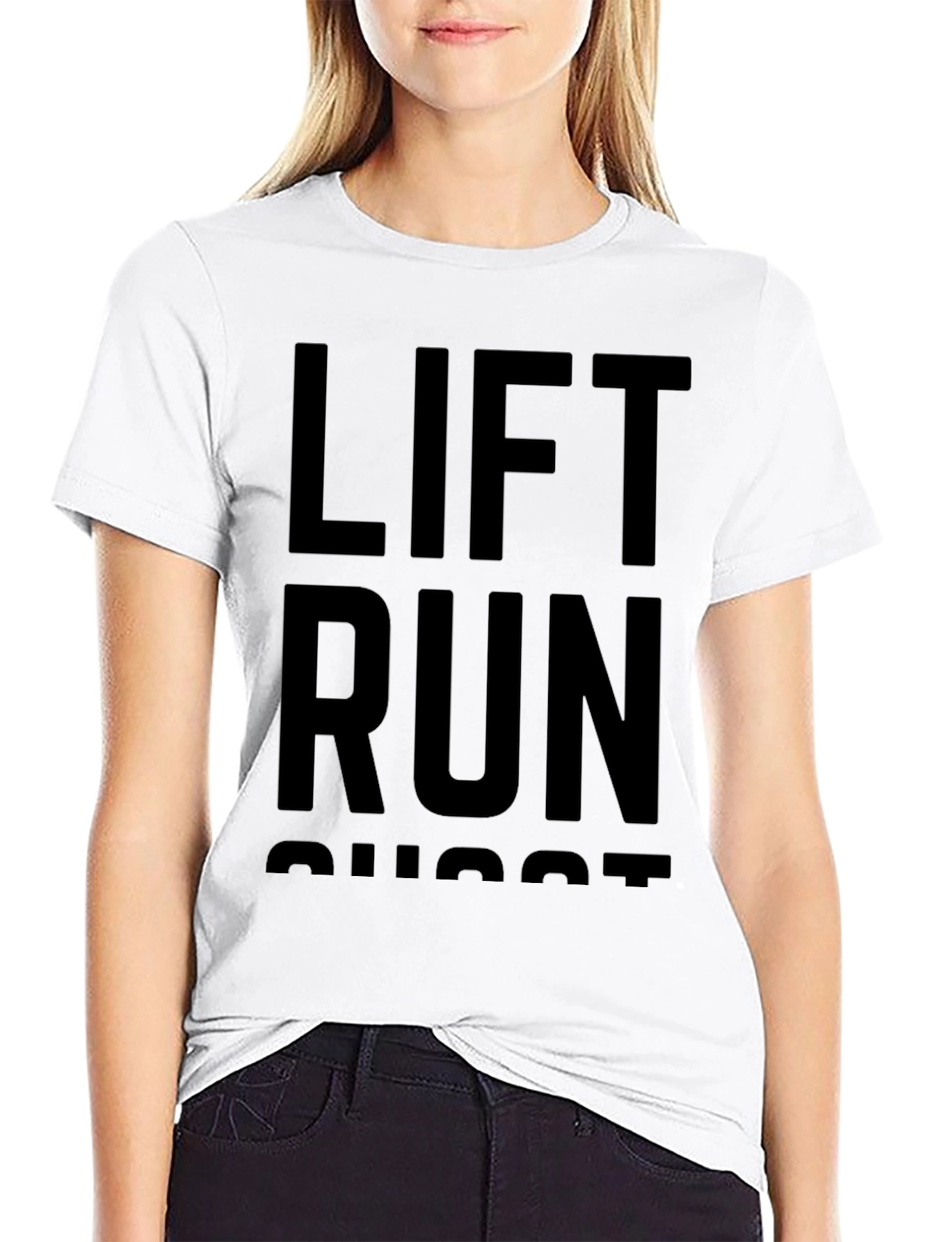Lift Run Shoot Black Graphic Tee Shirt