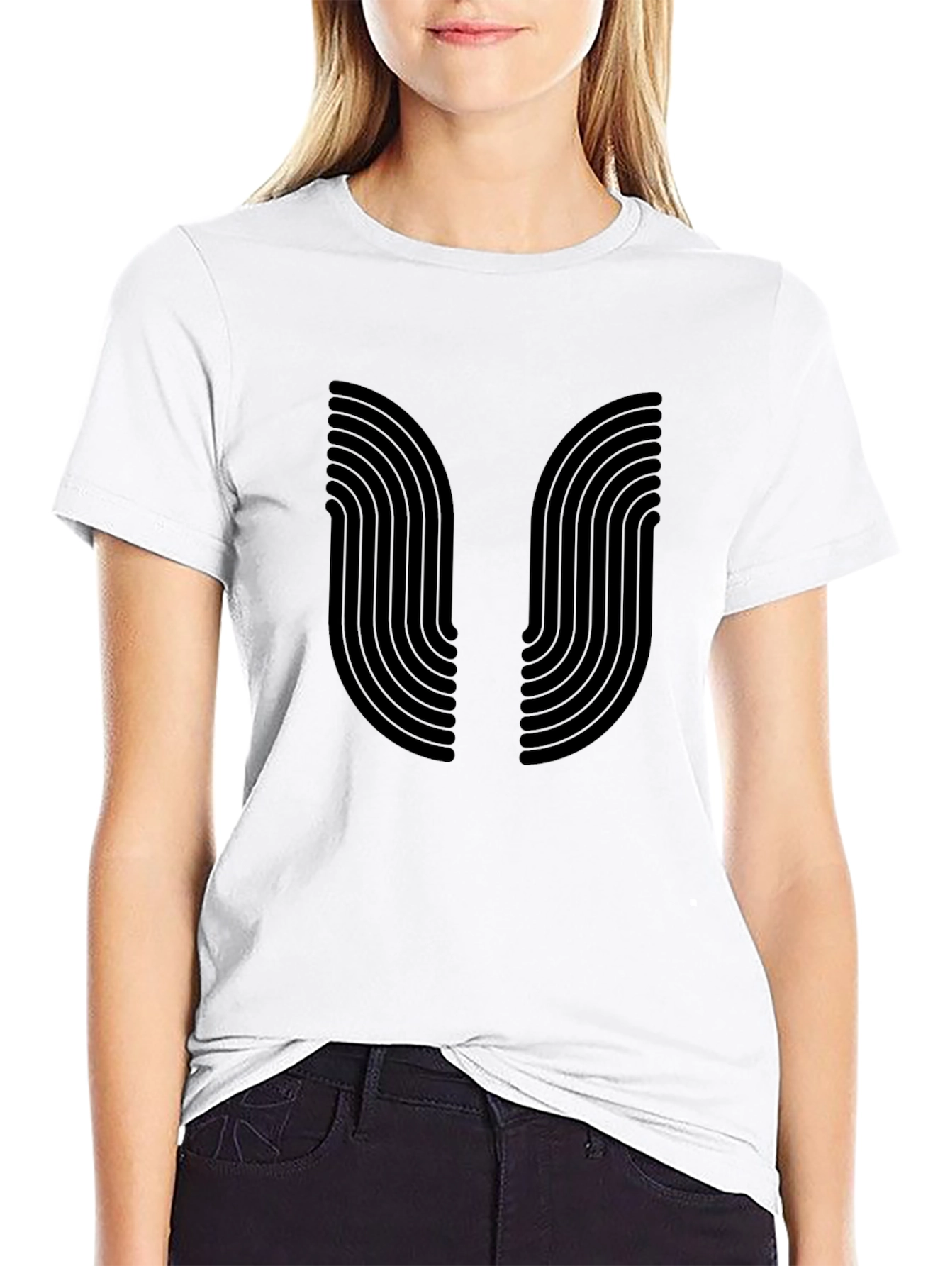 Modern Graphic Tee - Black Arc Design