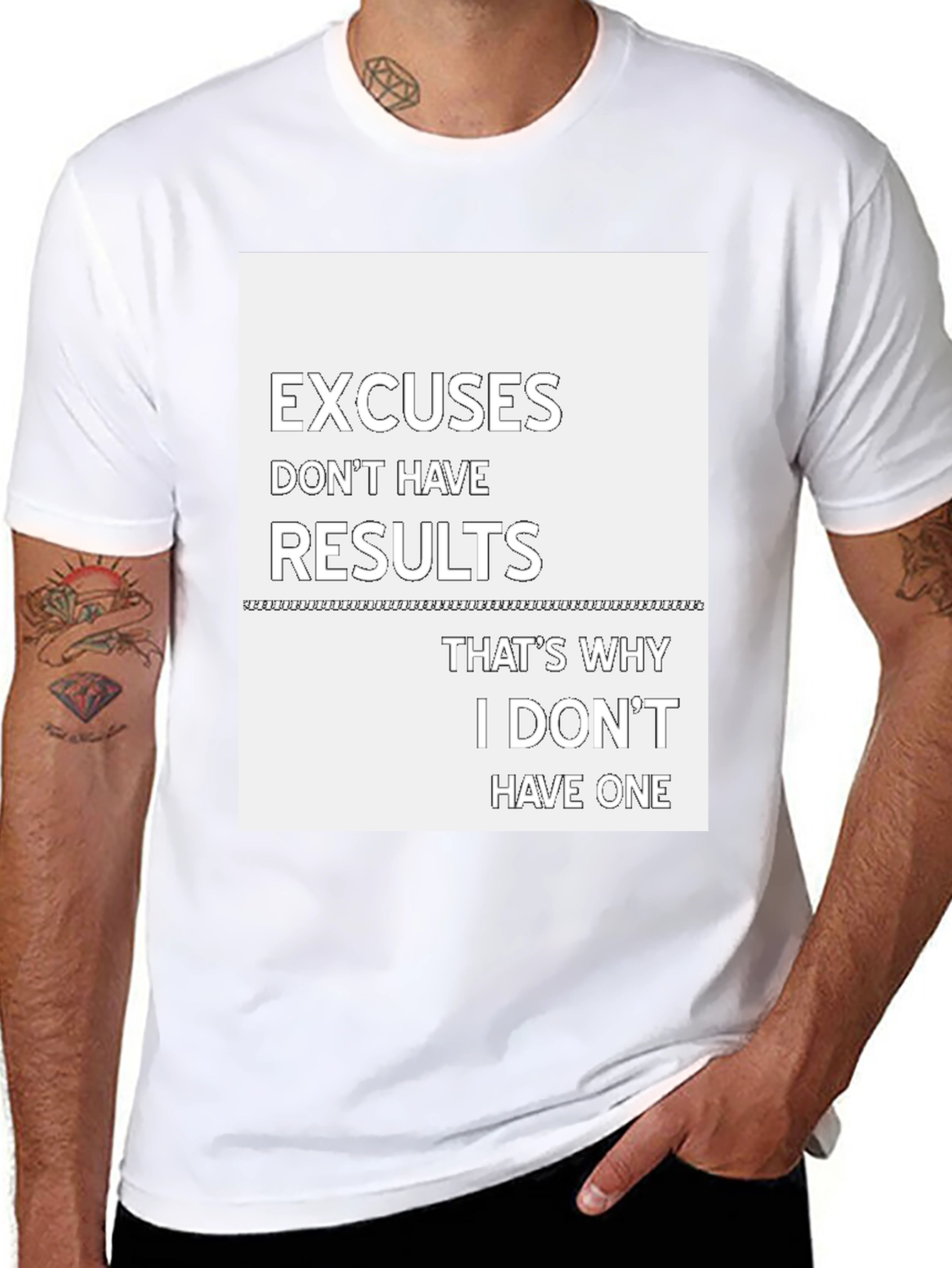 Motivational T-Shirt: Excuses Dont Have Results