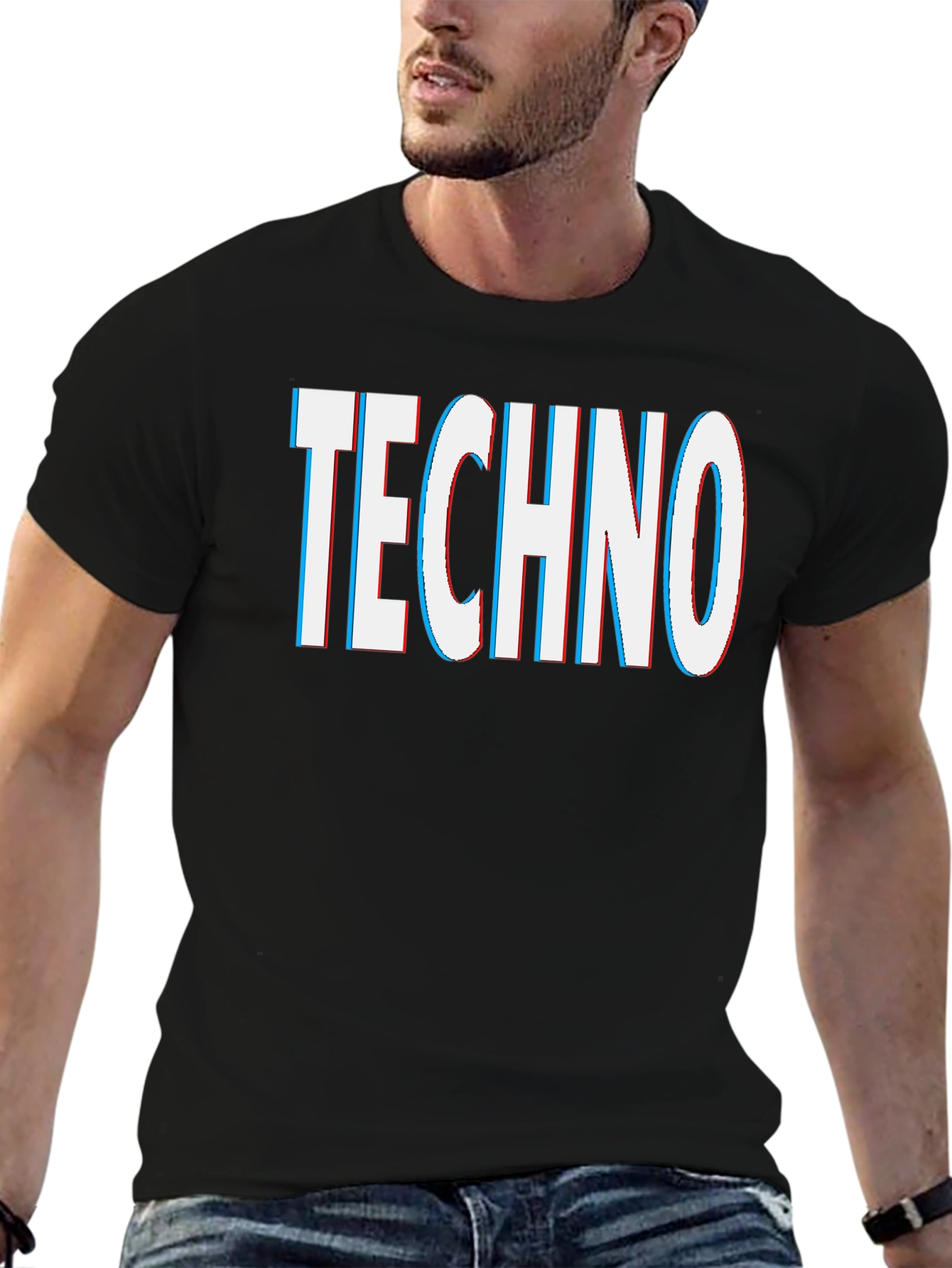 Techno Graphic Tee - Black Short Sleeve