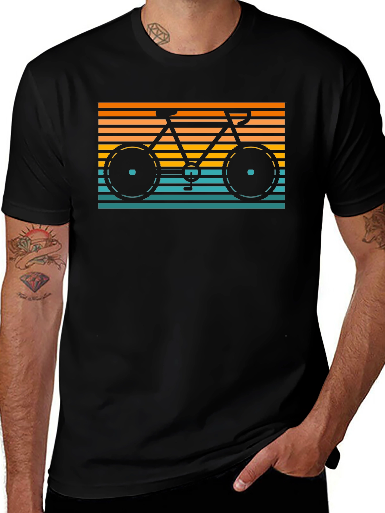 Retro Bicycle Graphic Tee - Stylish Bike Lover Shirt