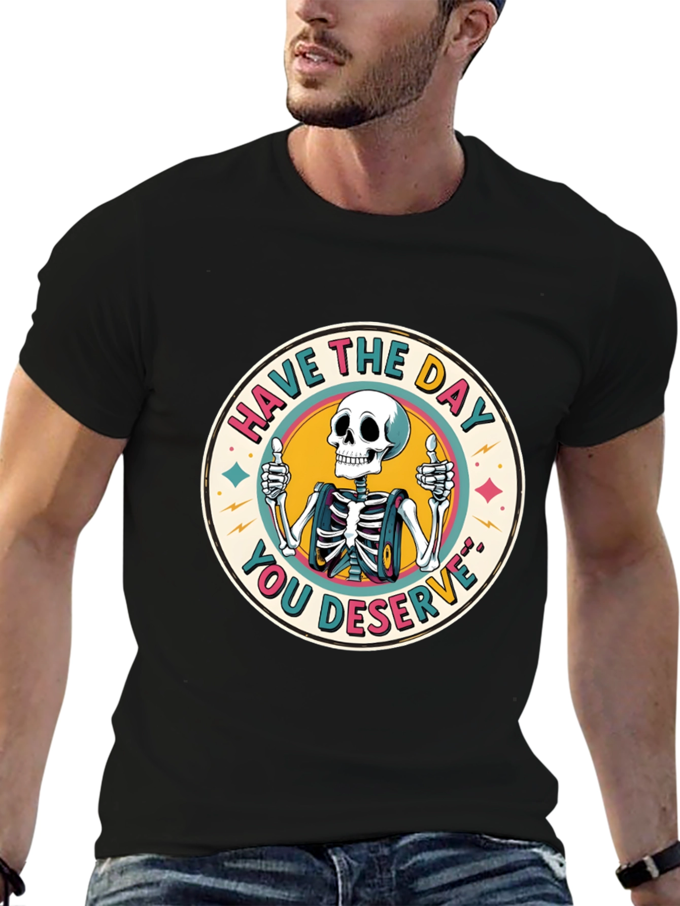 Skeleton Graphic Tee - Have The Day You Deserve