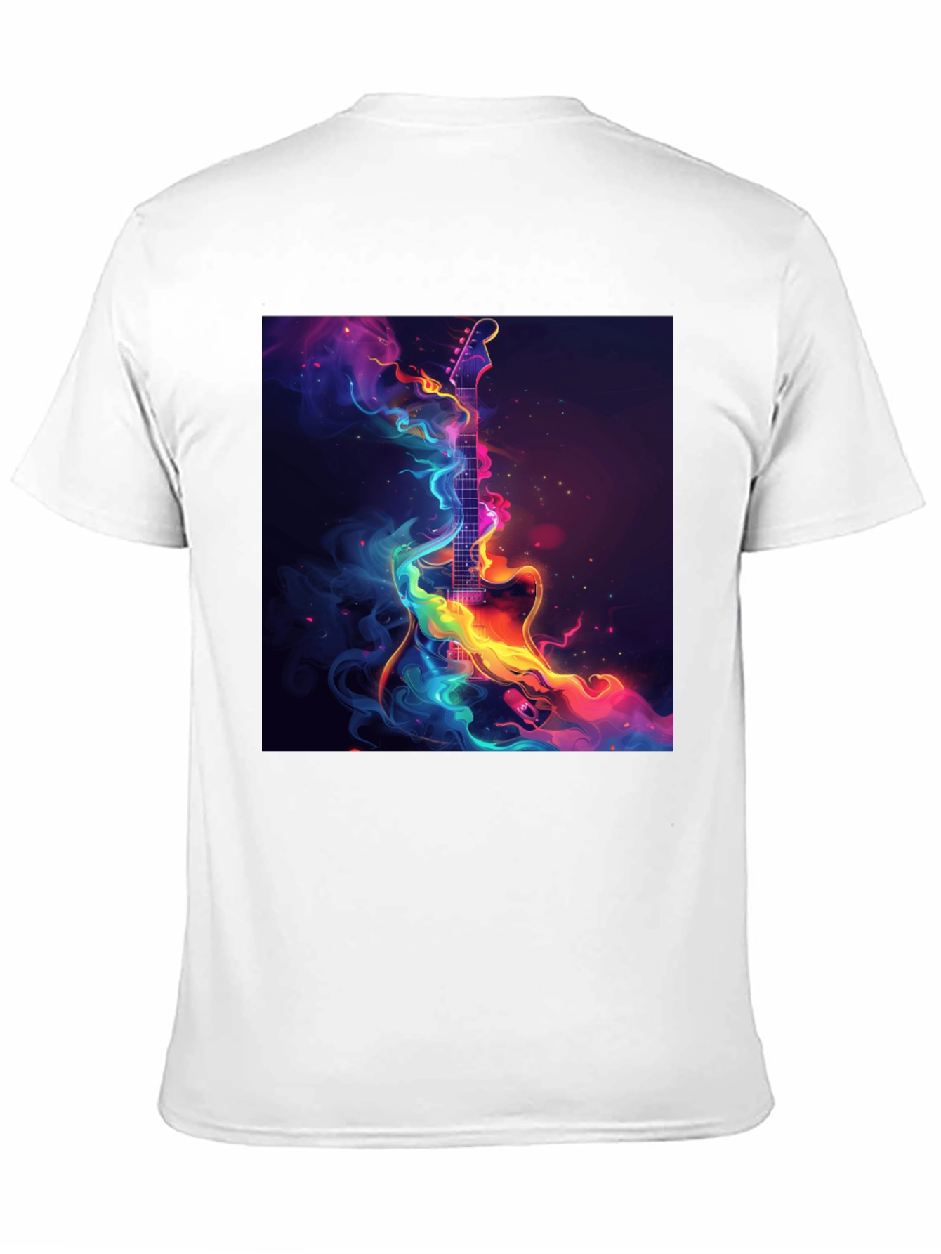 Electric Guitar Abstract Art Black T-Shirt