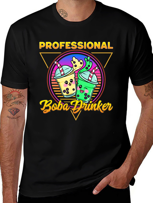 Professional Boba Drinker Graphic T-Shirt