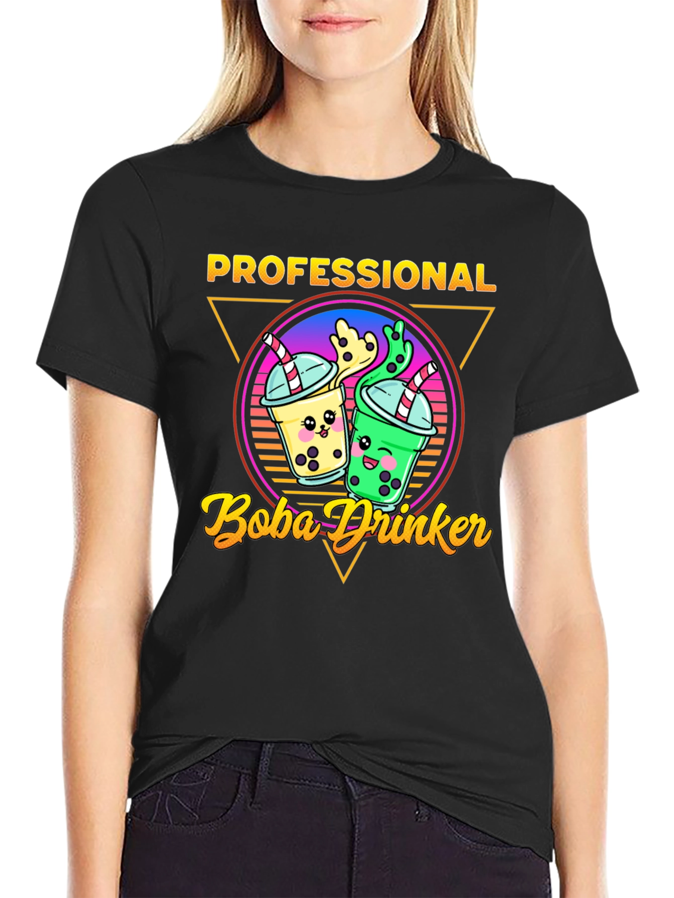 Professional Boba Drinker Graphic T-Shirt