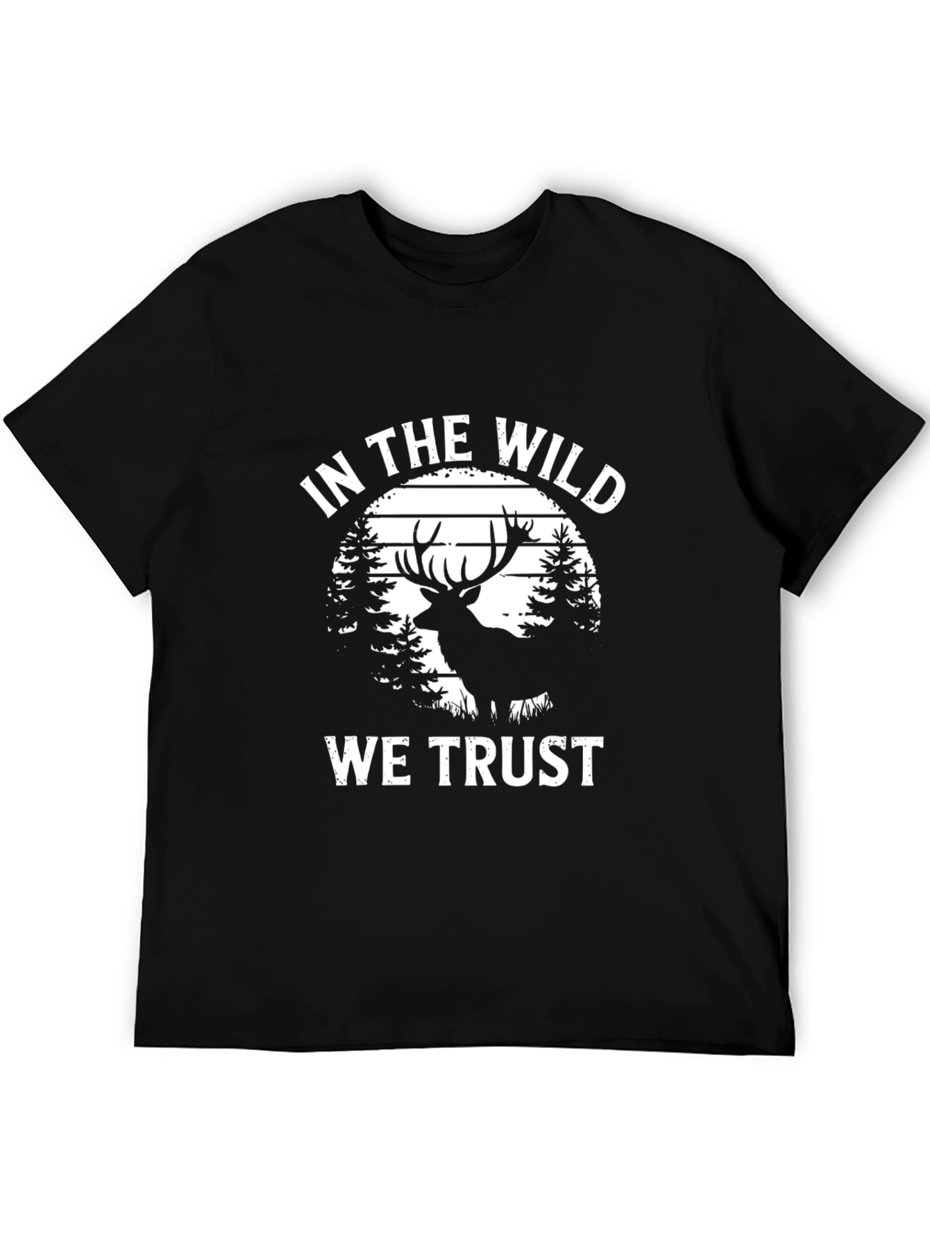 In The Wild We Trust Deer Graphic T-Shirt