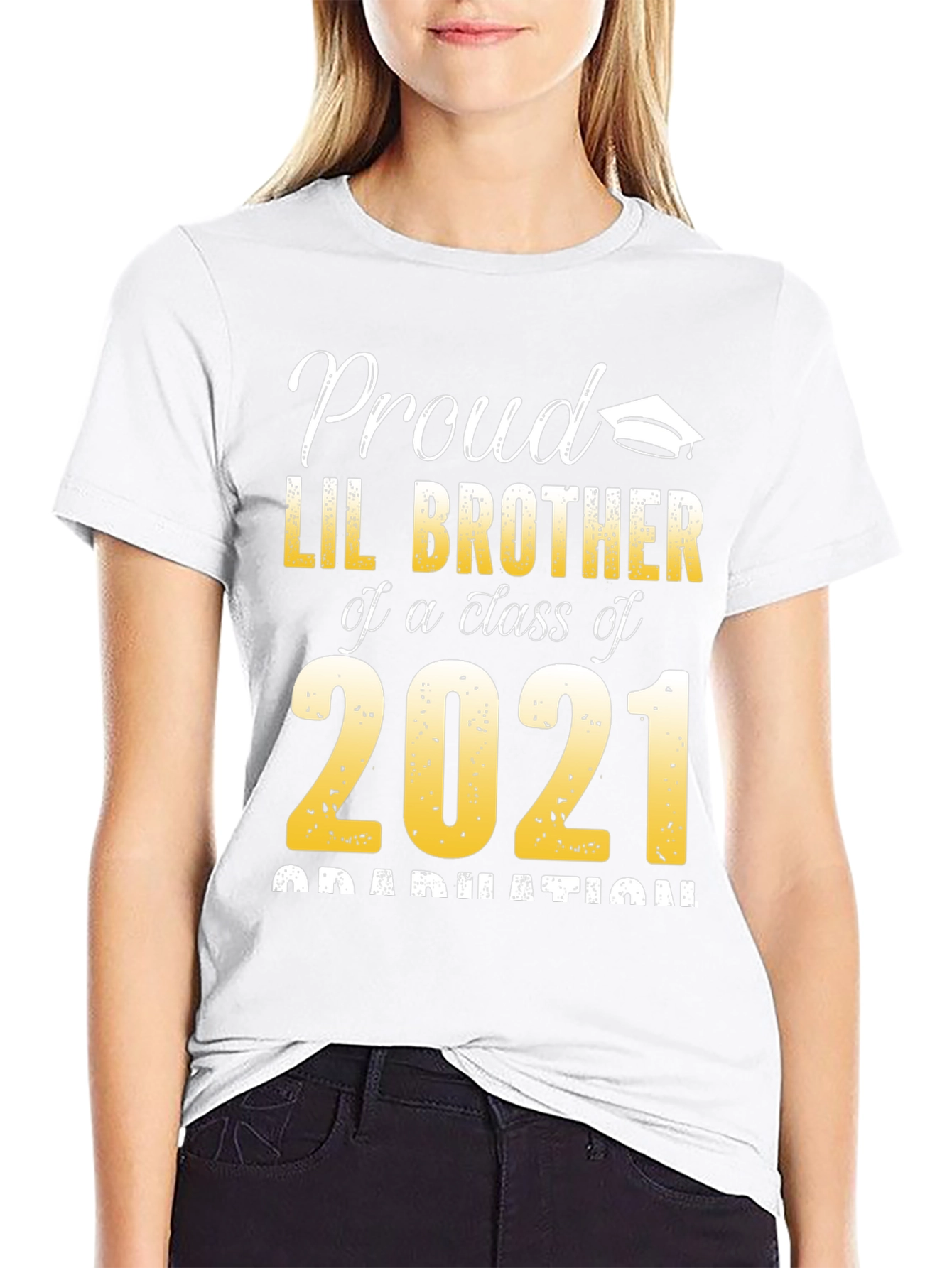 Proud Lil Brother Class of 2021 Graduation T-Shirt