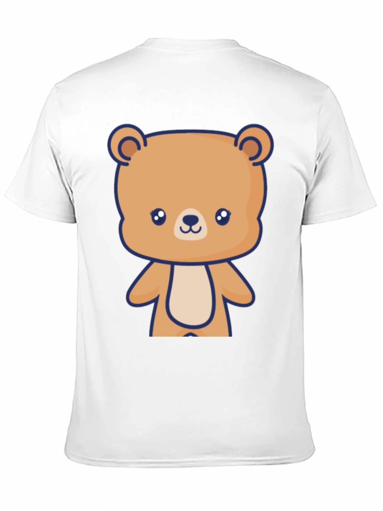 Cute Teddy Bear Graphic Black T-Shirt