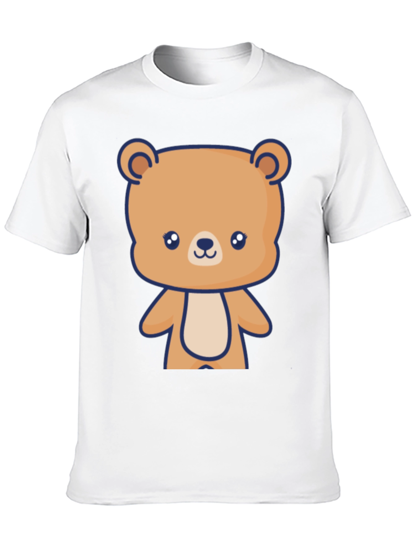 Cute Teddy Bear Graphic Black T-Shirt