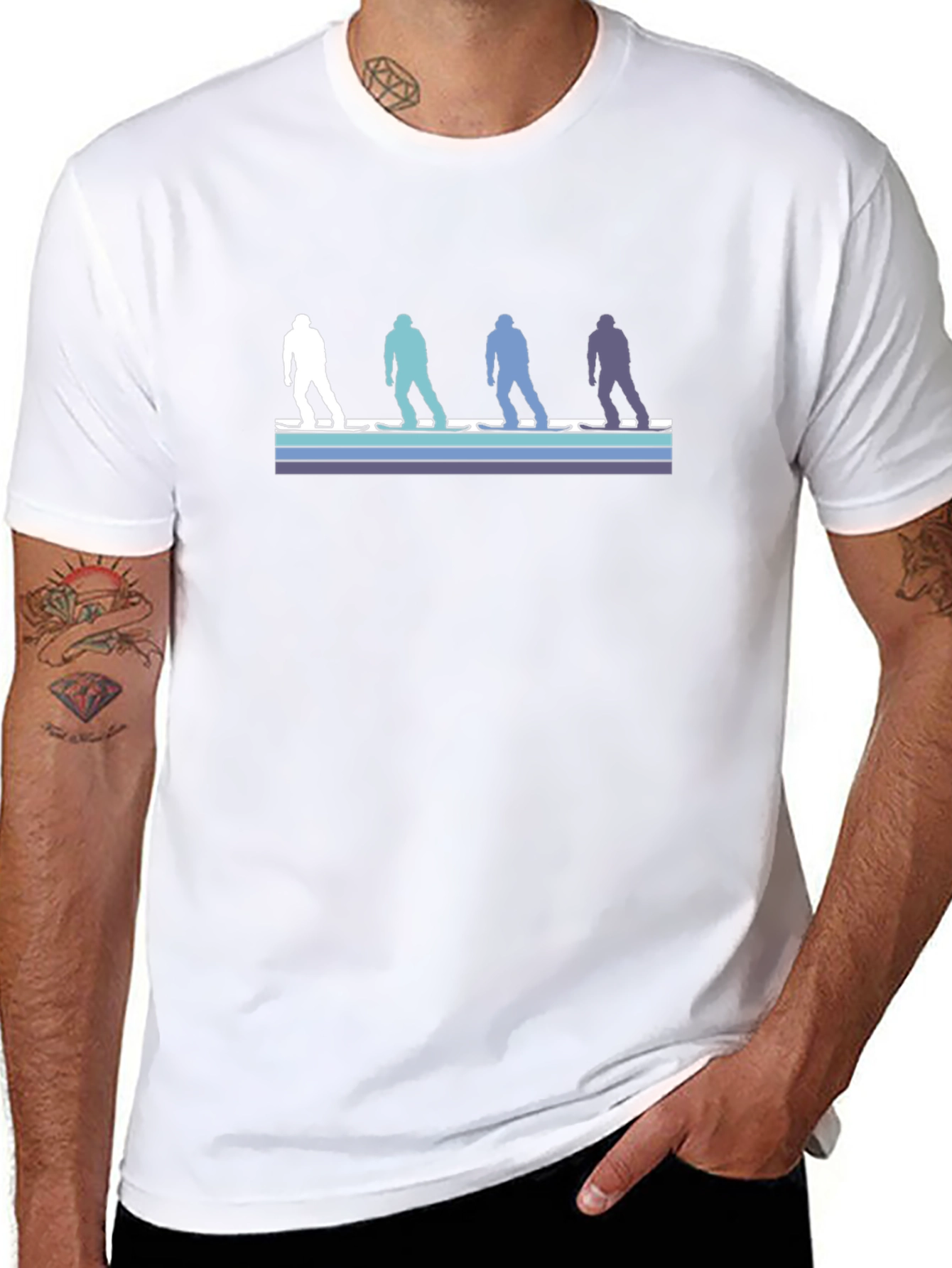 Retro Skier Silhouette Graphic Tee