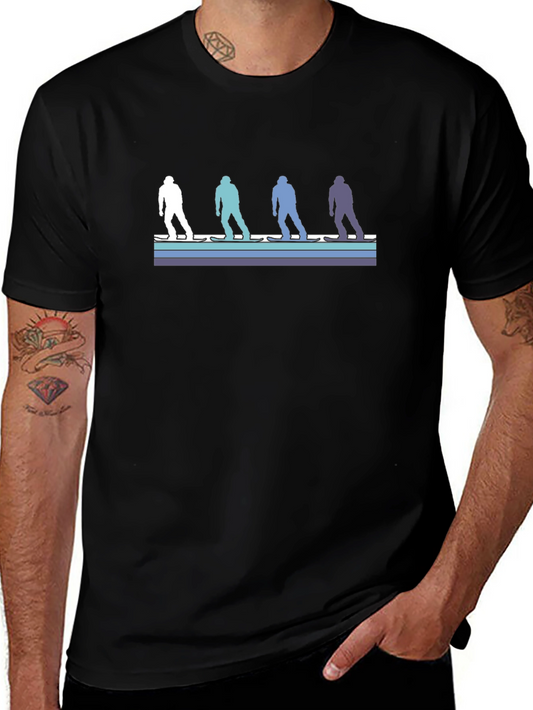 Retro Skier Silhouette Graphic Tee