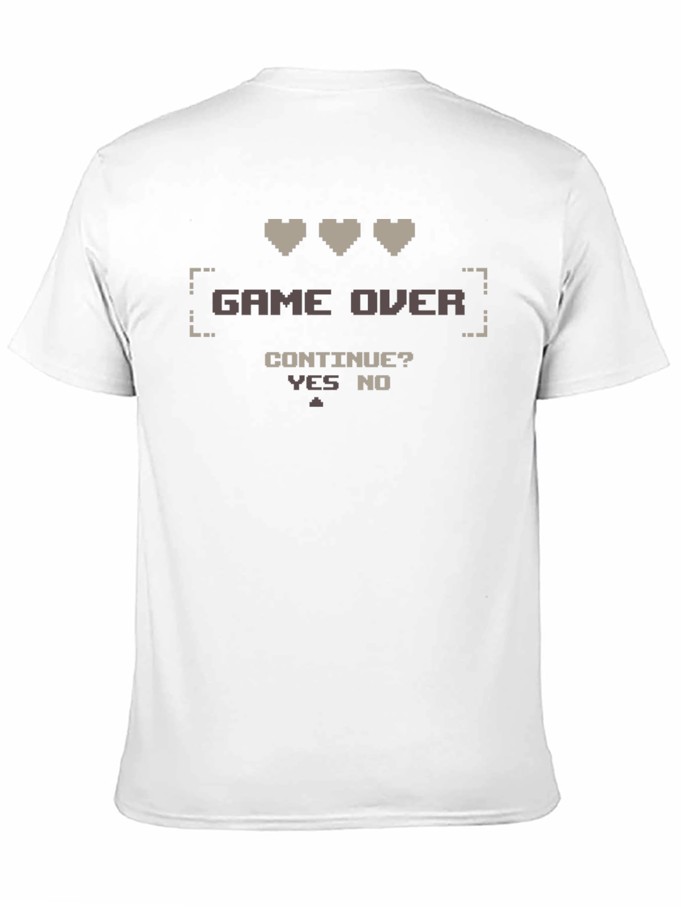 Game Over Pixel Art Black T-Shirt