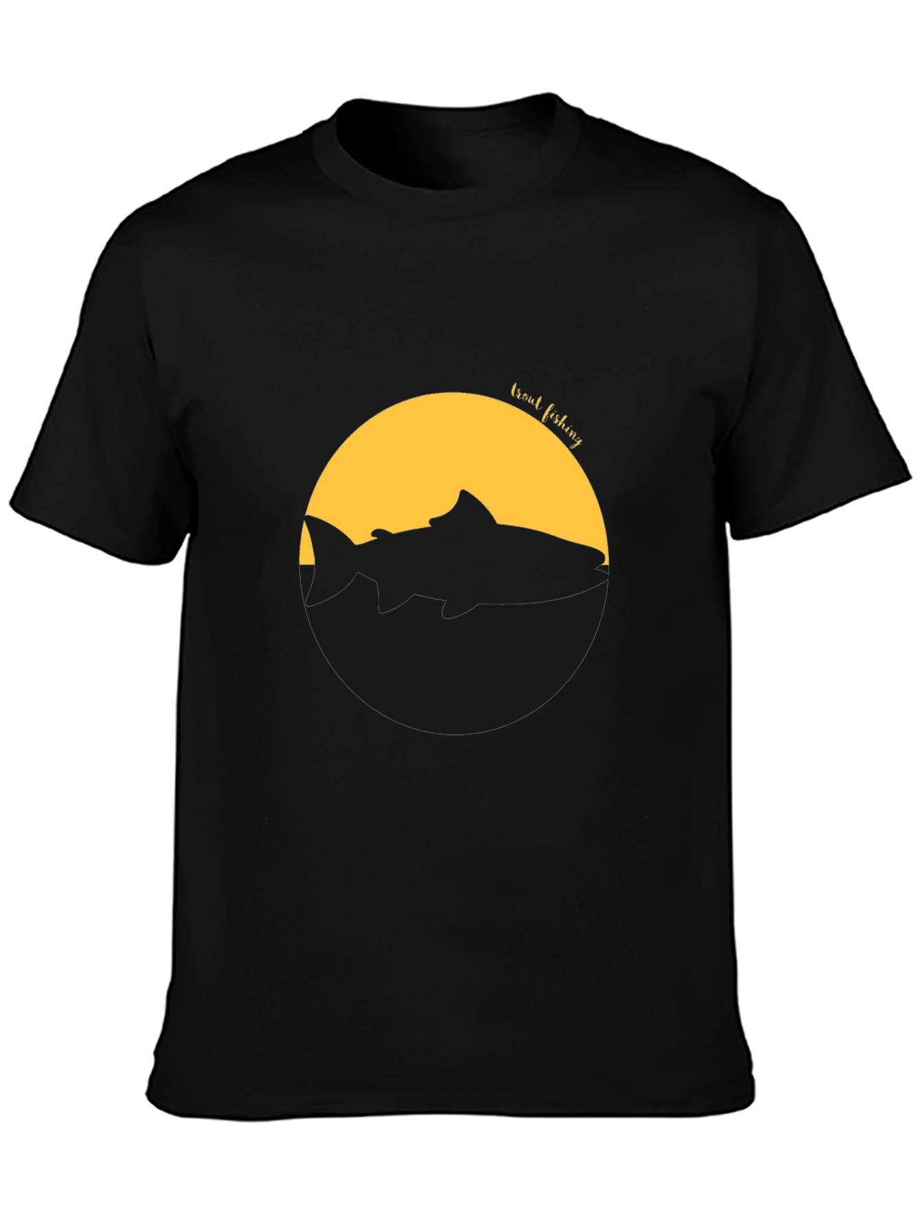Trout Fishing Silhouette Graphic Tee