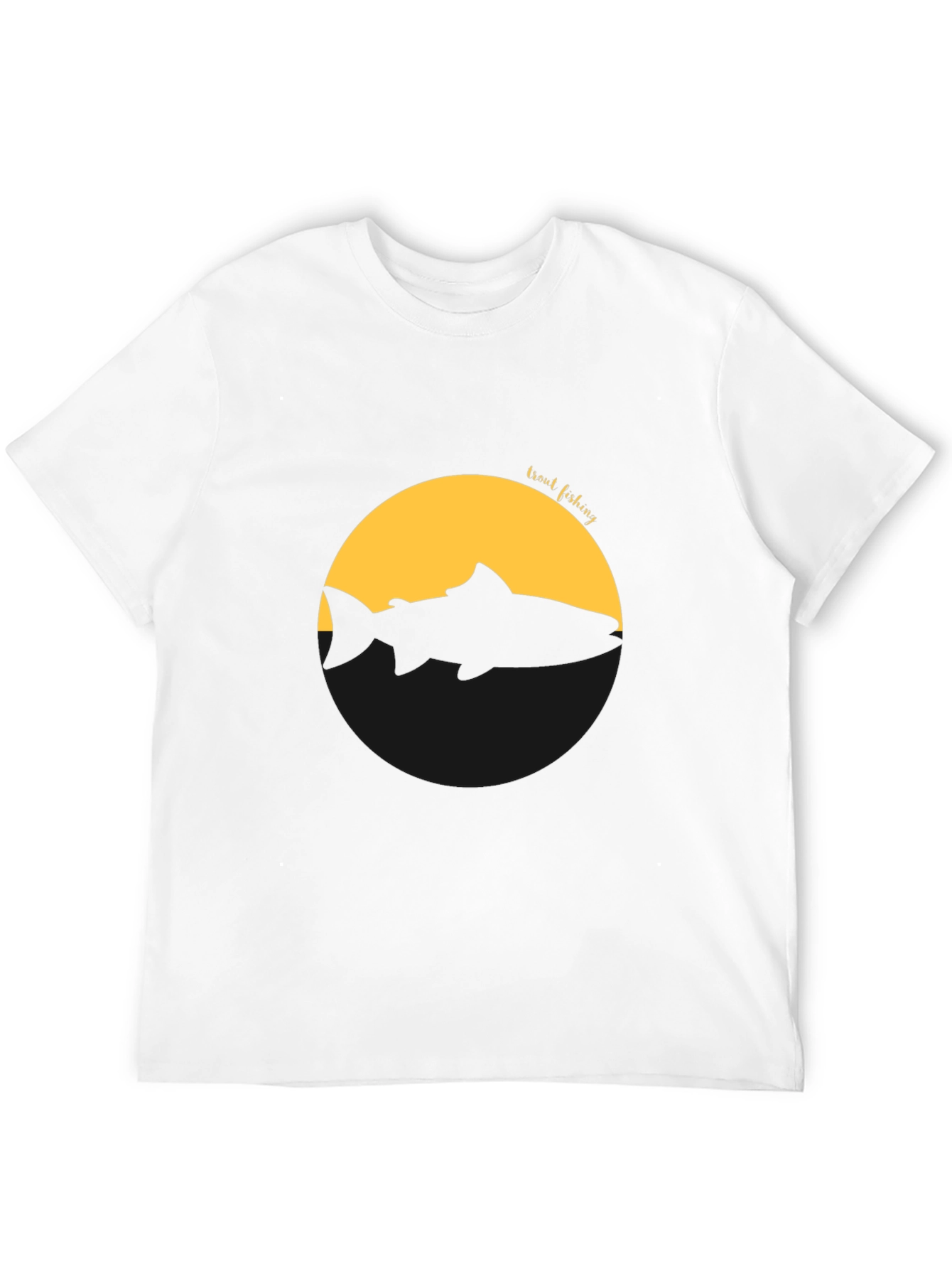 Trout Fishing Silhouette Graphic Tee