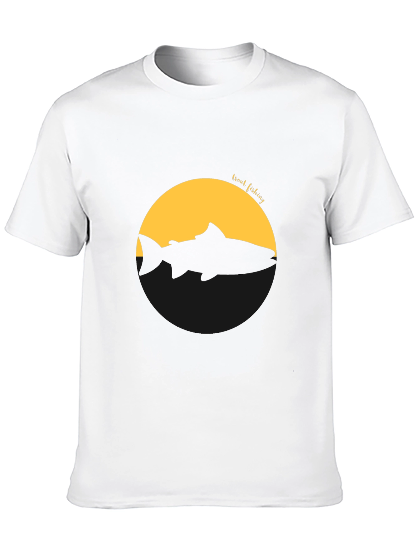 Trout Fishing Silhouette Graphic Tee