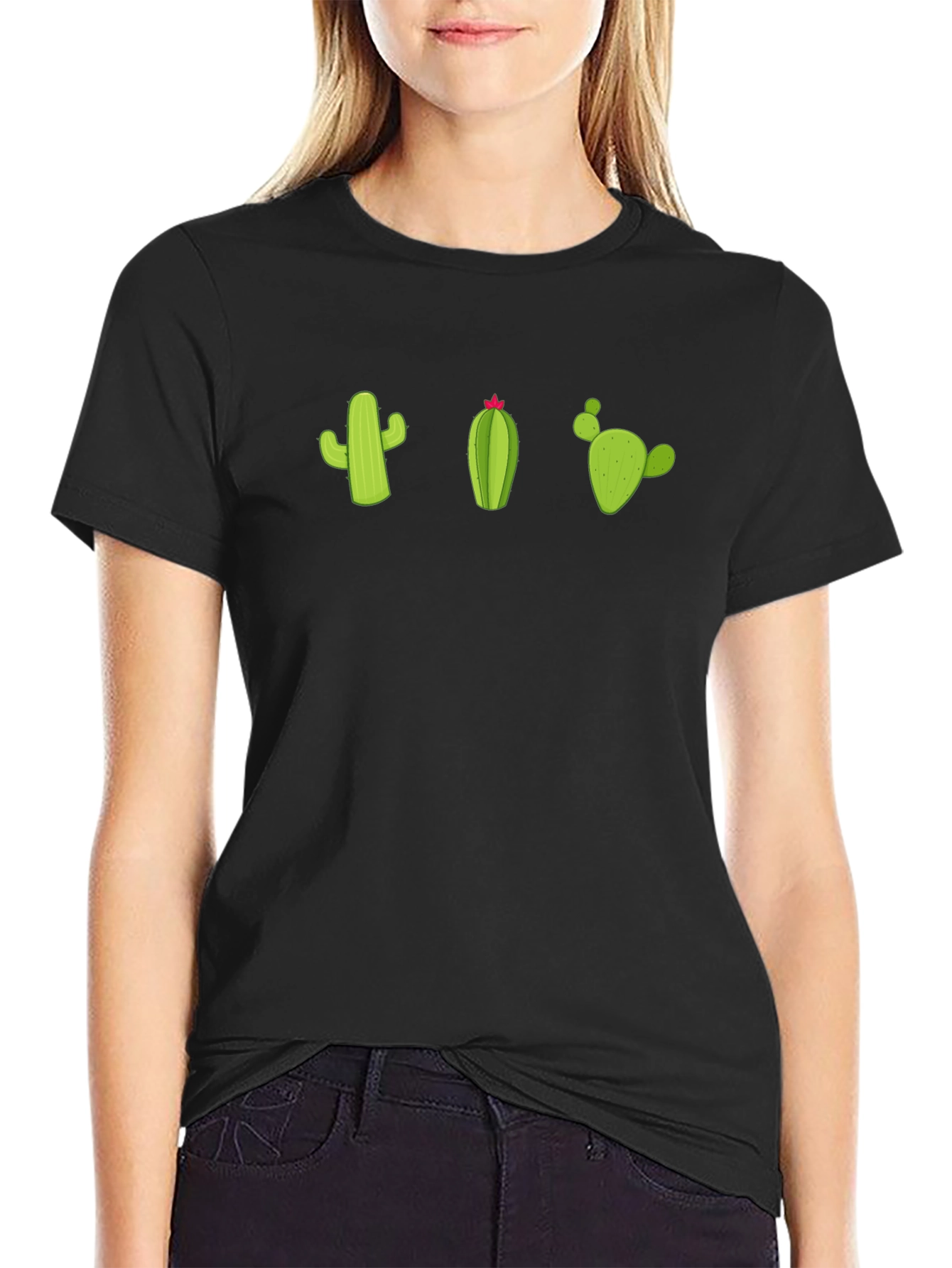 Cactus Graphic Black T-Shirt