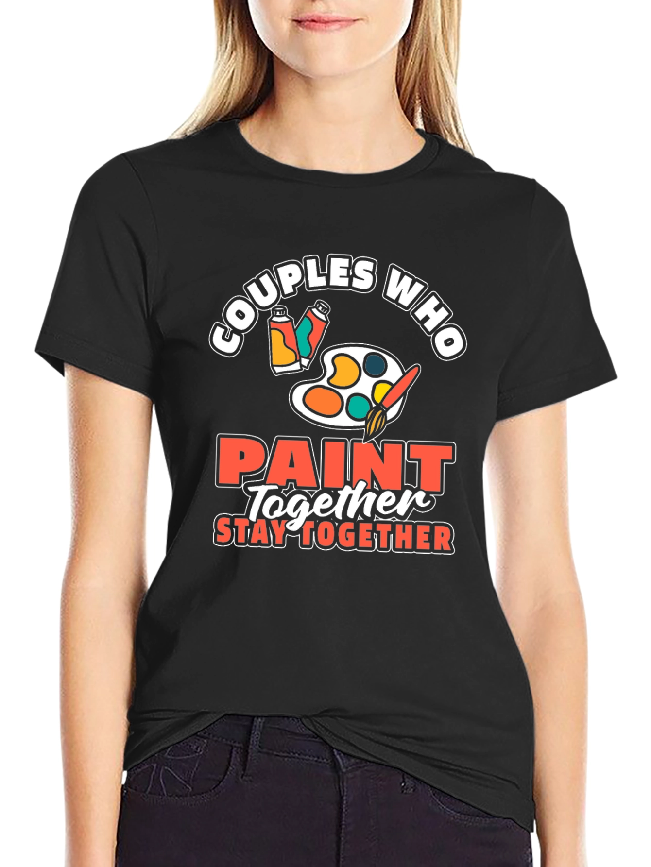 Couples Who Paint Together Graphic Tee