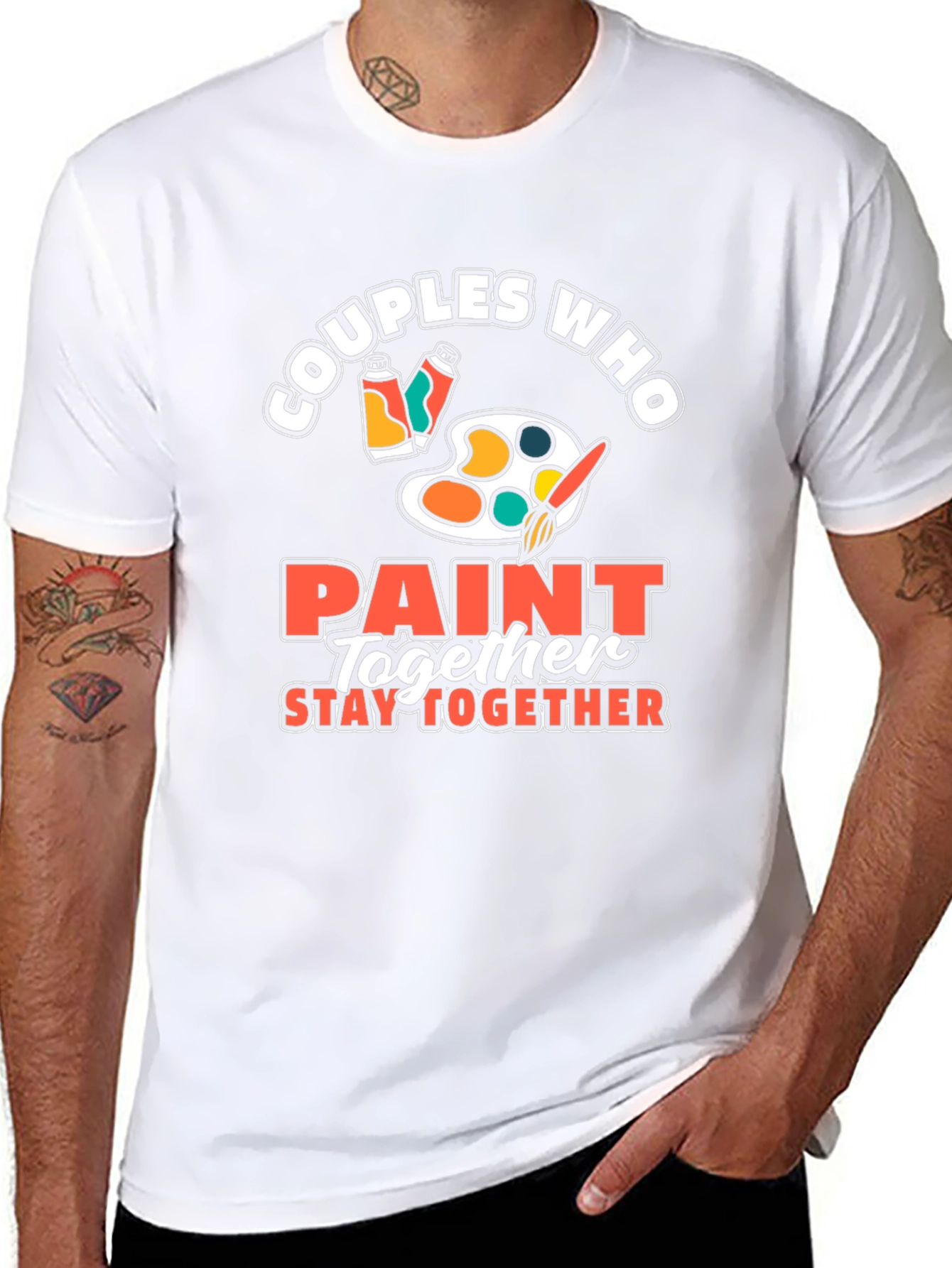 Couples Who Paint Together Graphic Tee