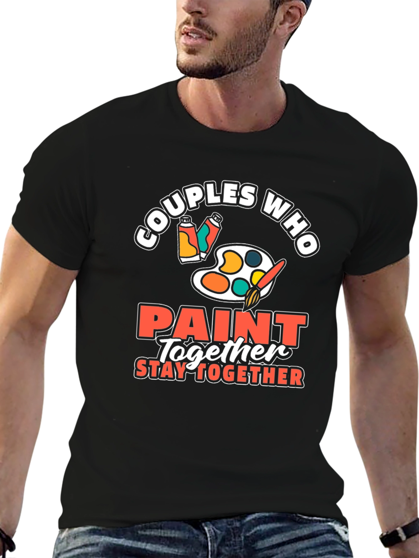 Couples Who Paint Together Graphic Tee