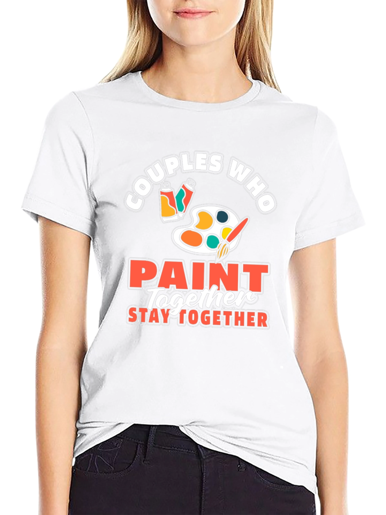 Couples Who Paint Together Graphic Tee