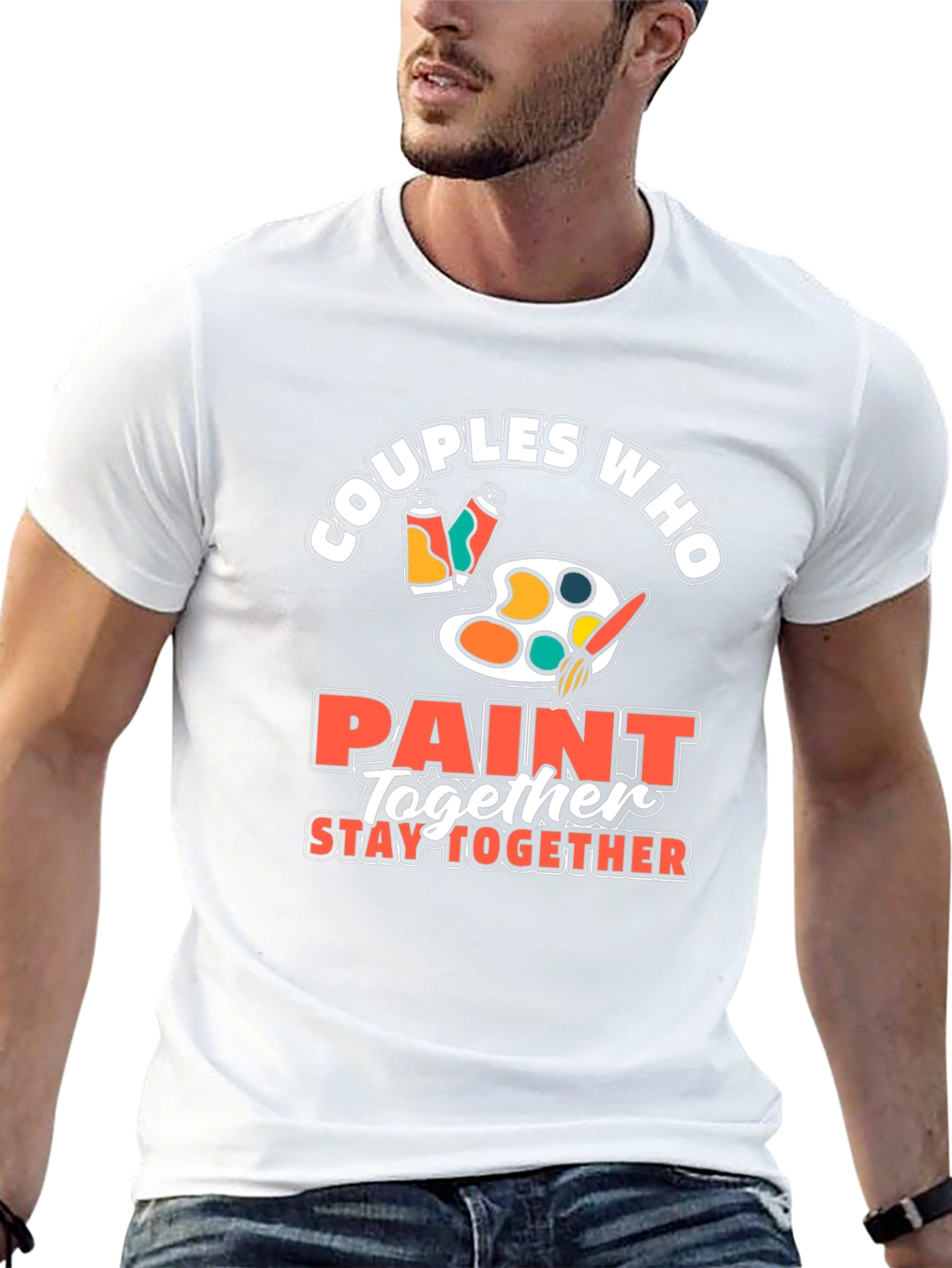 Couples Who Paint Together Graphic Tee