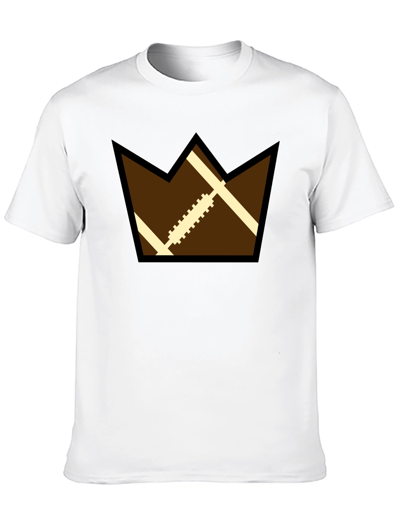 Football Crown Graphic Black T-Shirt
