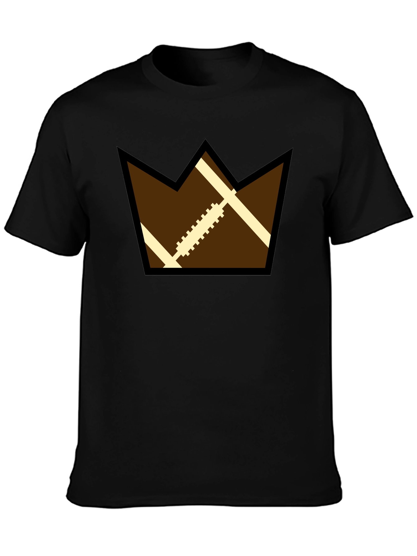 Football Crown Graphic Black T-Shirt
