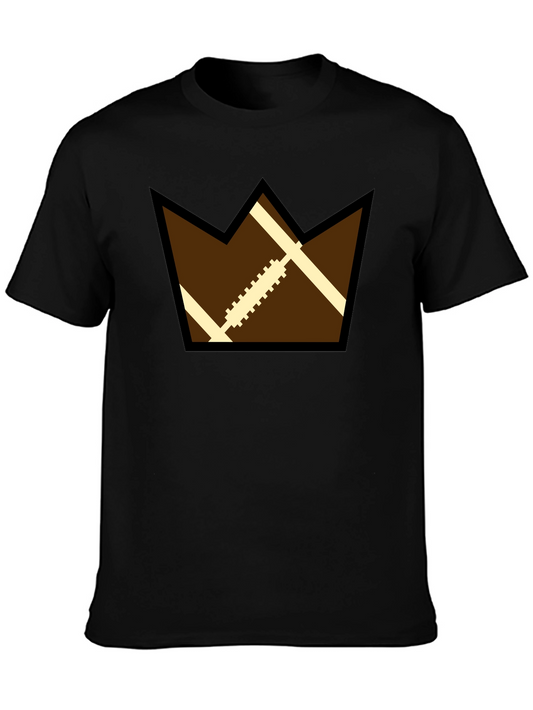 Football Crown Graphic Black T-Shirt