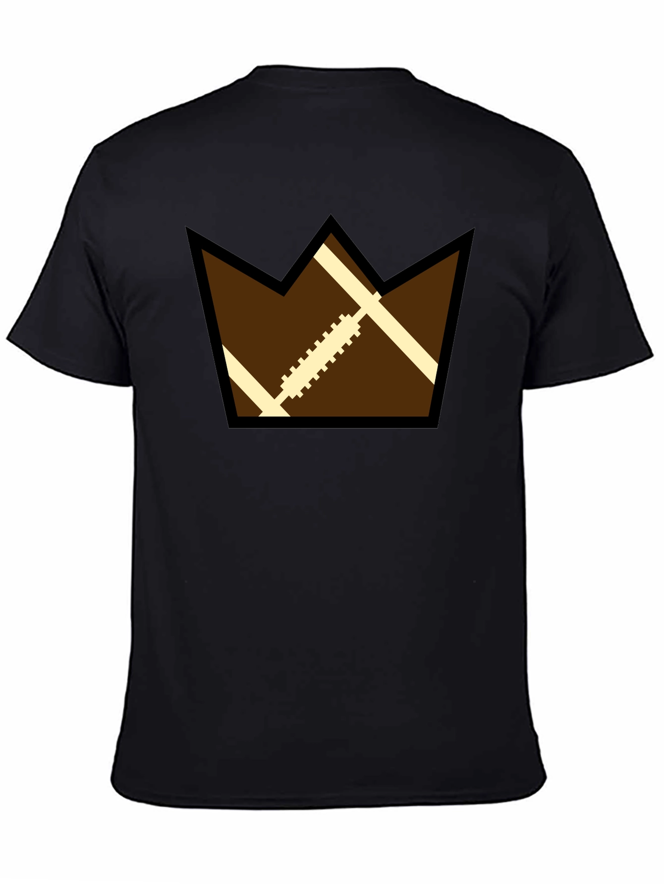 Football Crown Graphic Black T-Shirt