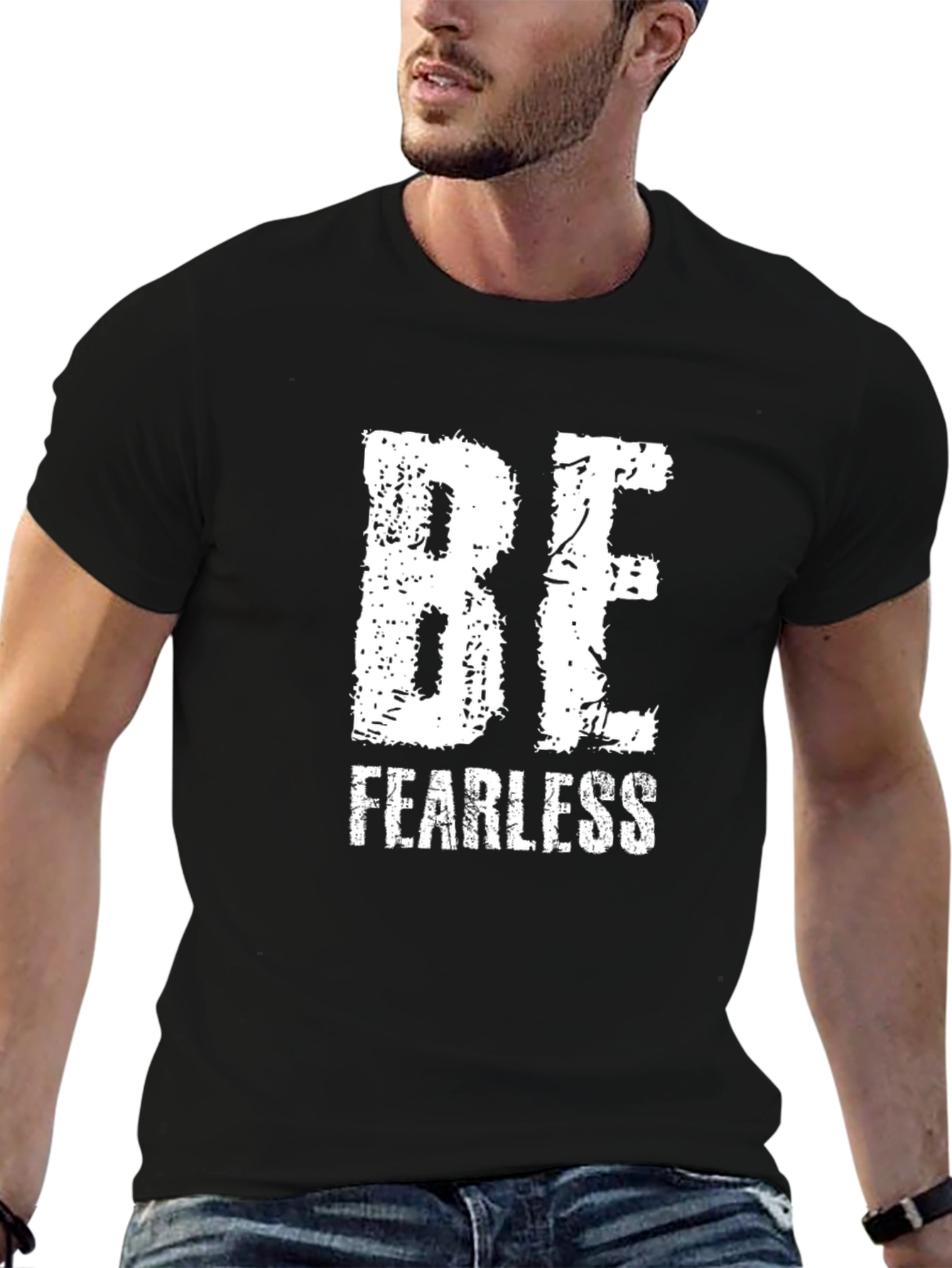 Be Fearless Black Graphic T-Shirt
