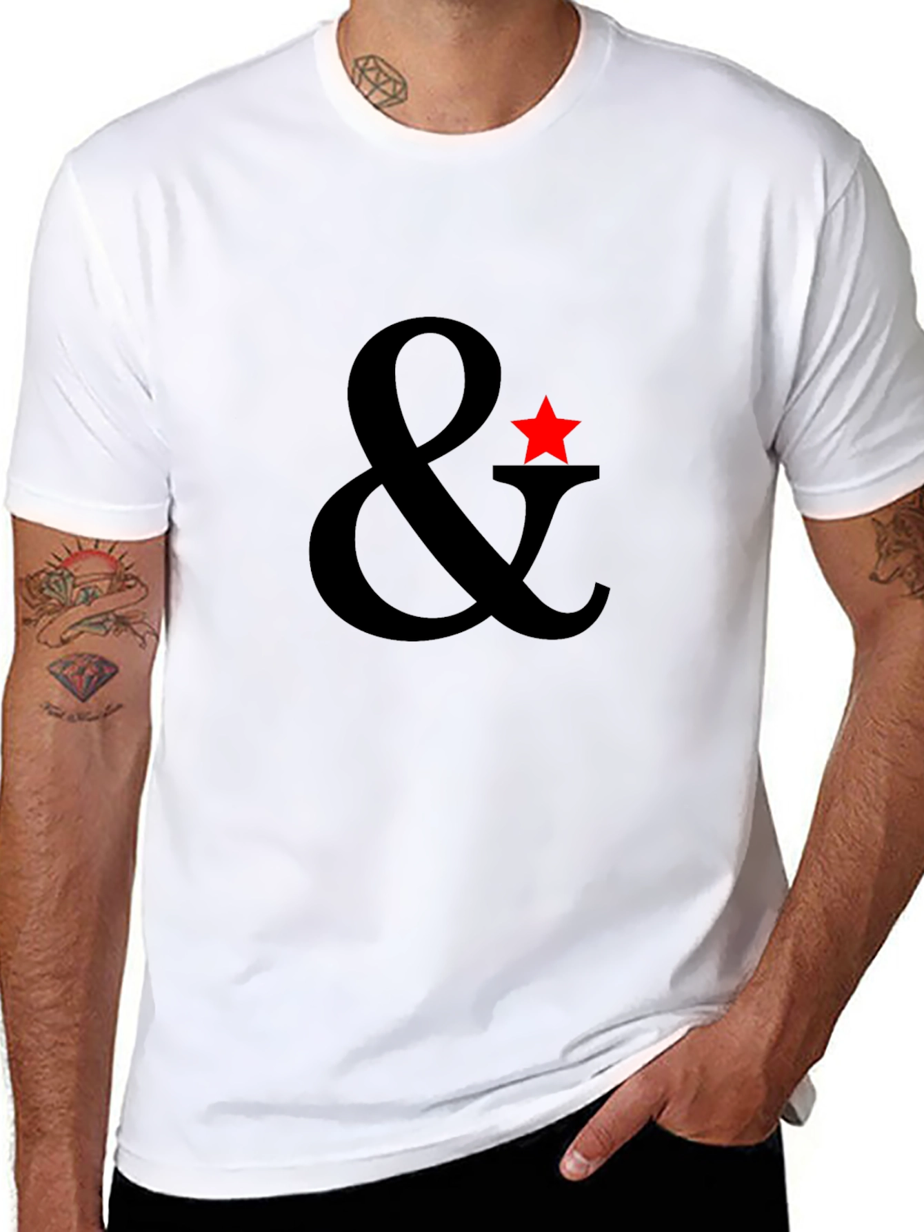 Ampersand Star Graphic T-Shirt - Mens Black Tee