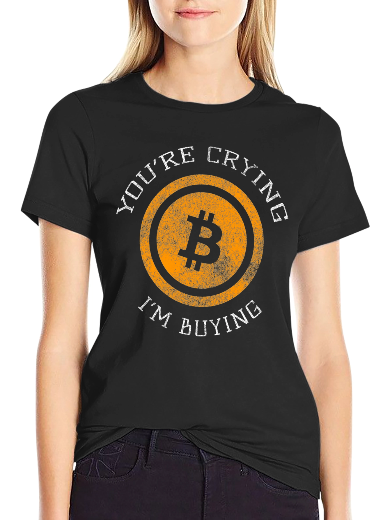 Bitcoin Crypto T-Shirt - Youre Crying Im Buying