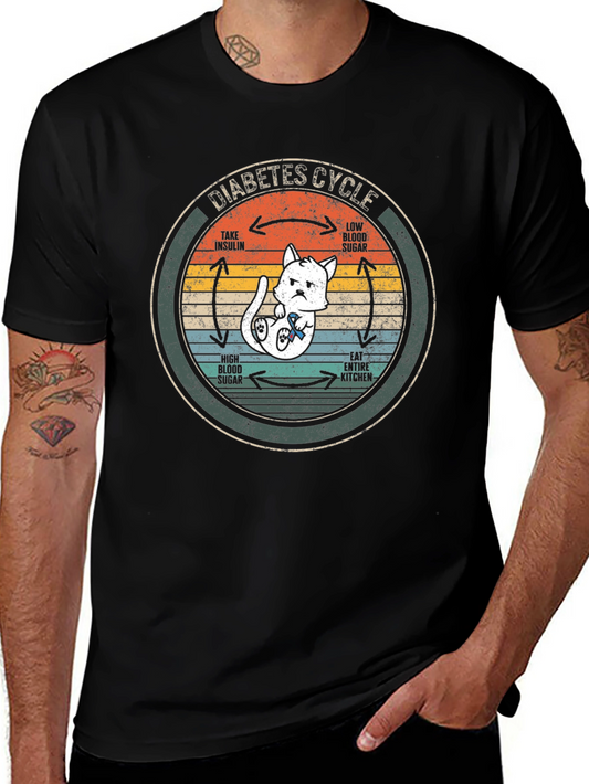 Diabetes Cycle Cat T-Shirt