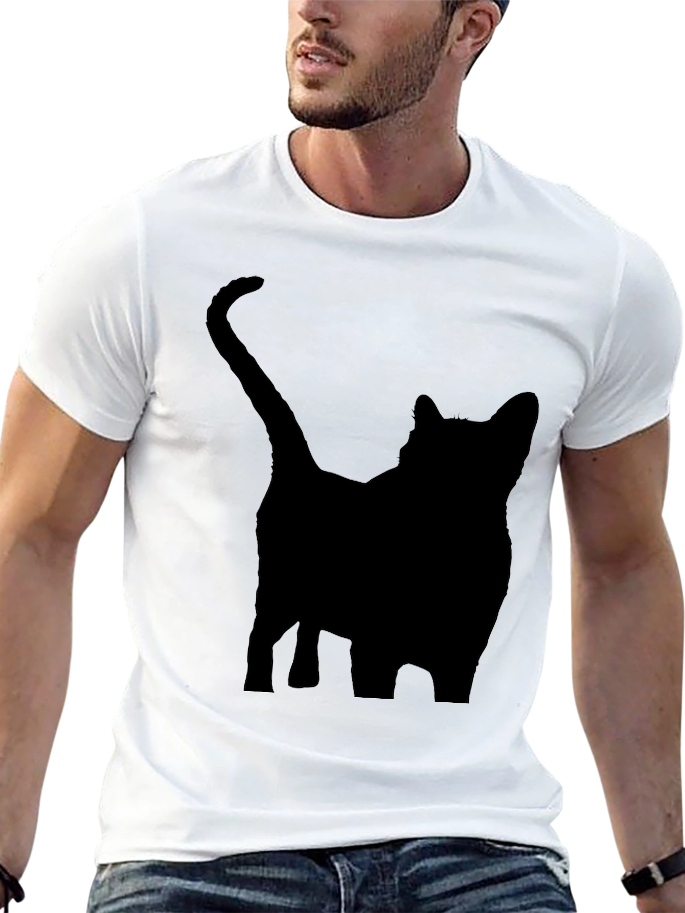Black Cat Silhouette T-Shirt