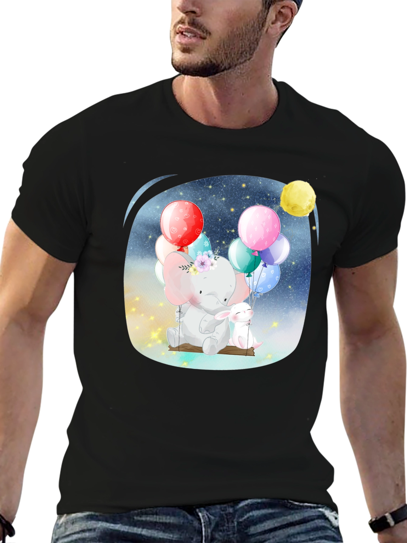 Cute Elephant & Bunny T-Shirt