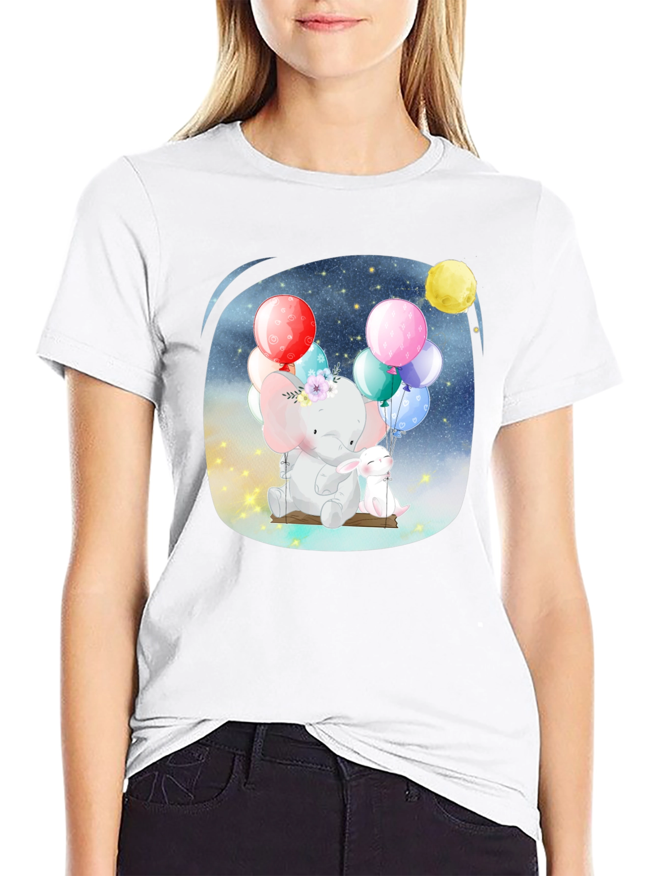 Cute Elephant & Bunny T-Shirt