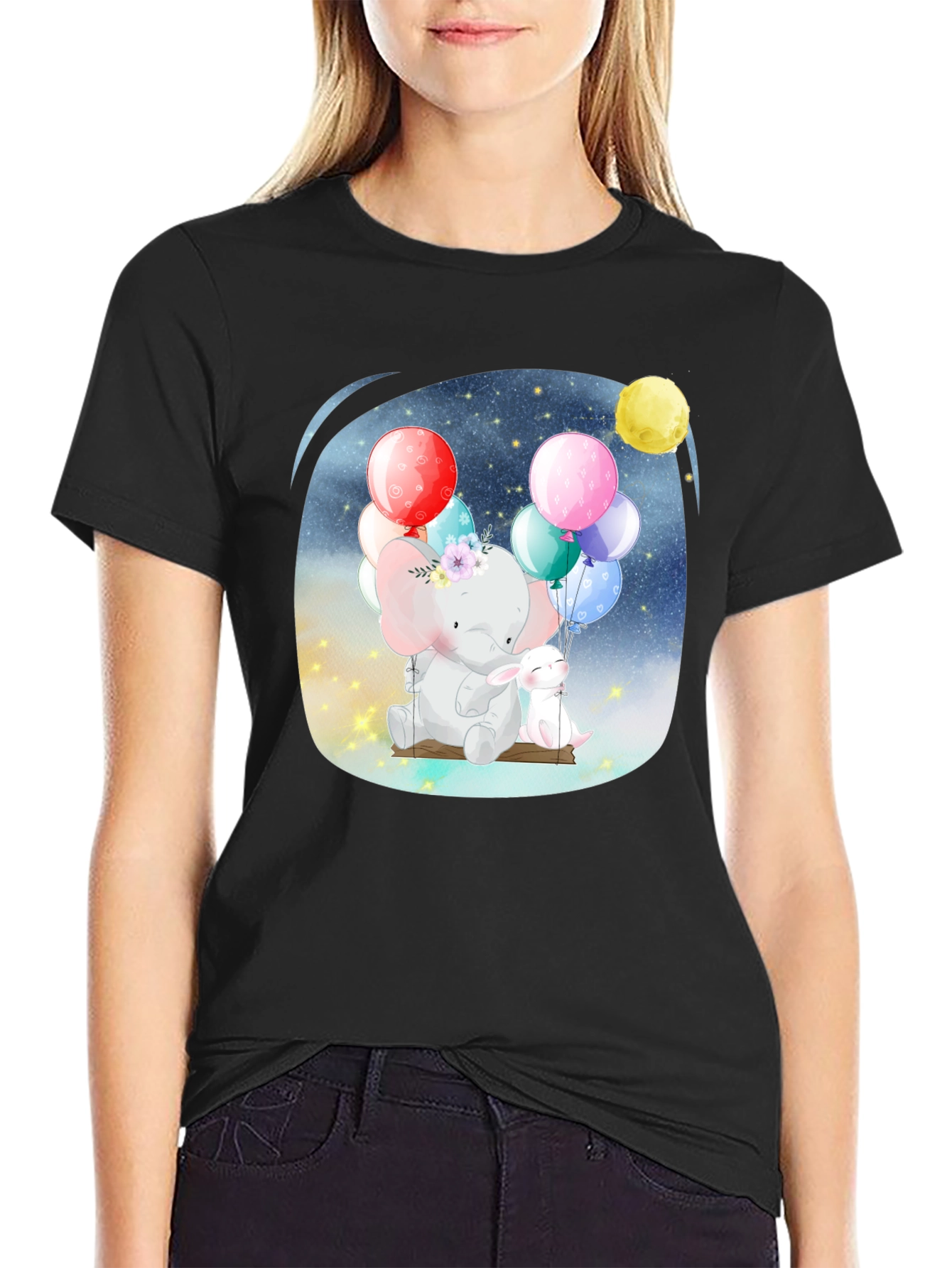 Cute Elephant & Bunny T-Shirt