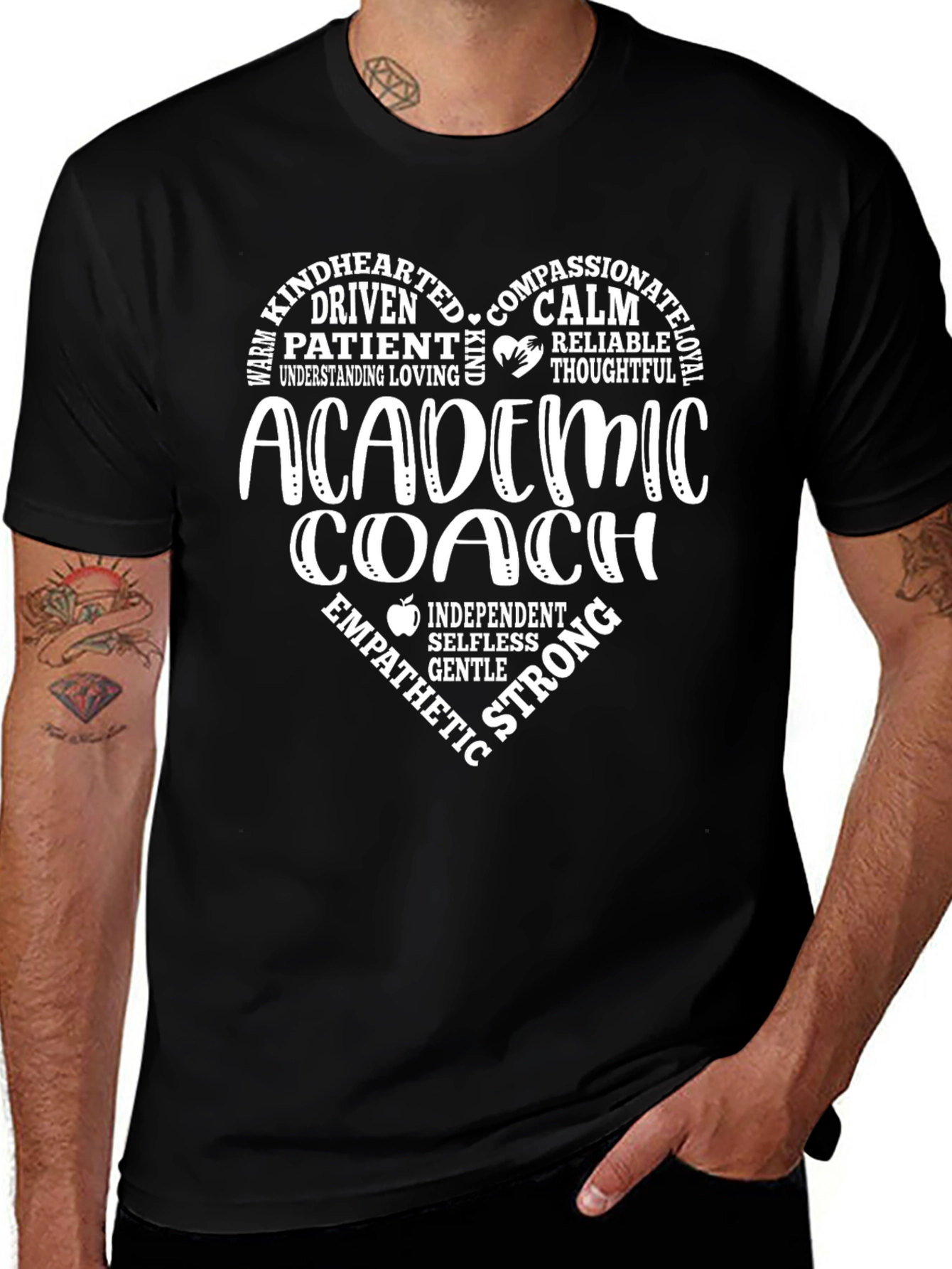 Academic Coach Heart Graphic T-Shirt