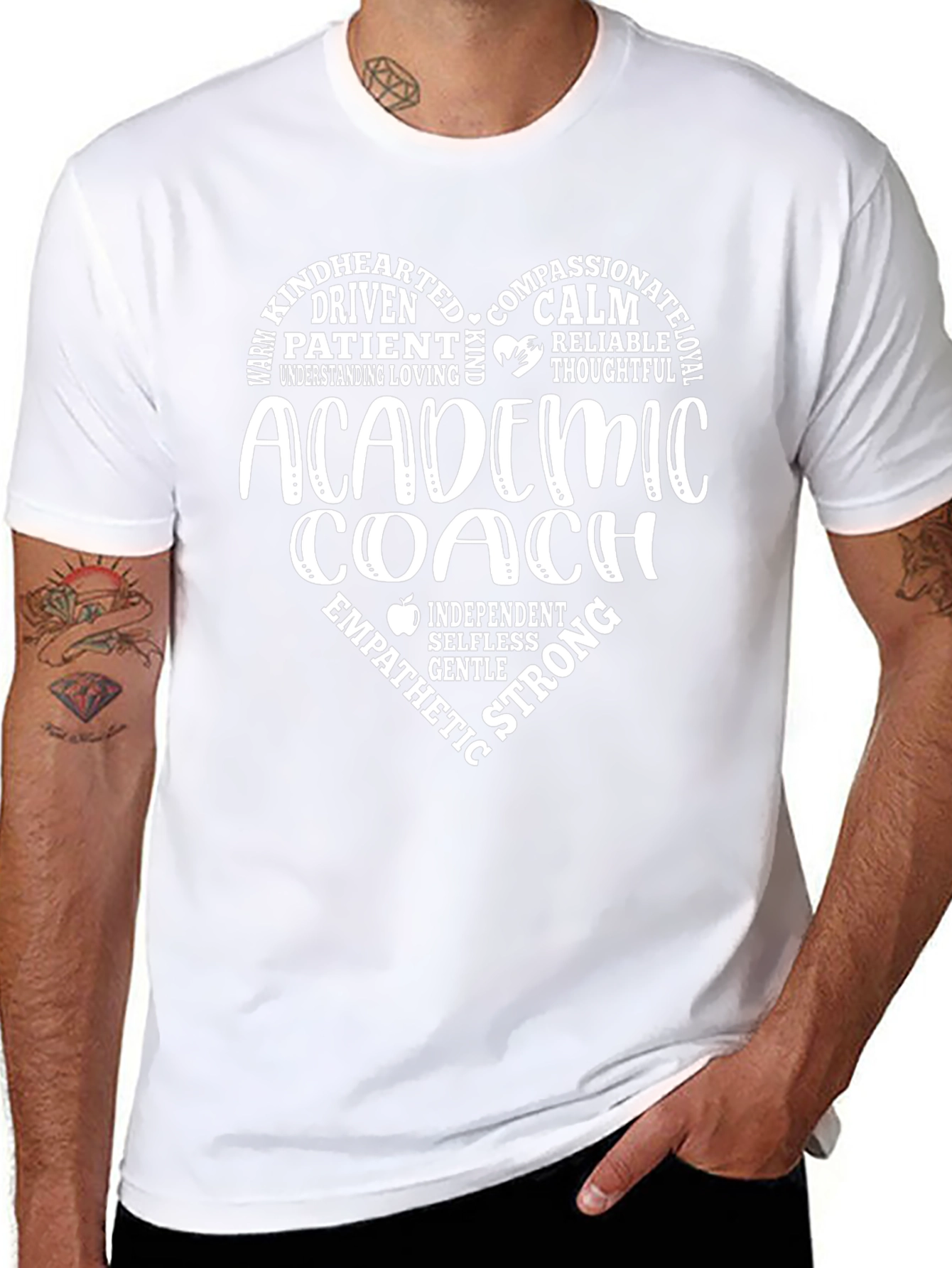 Academic Coach Heart Graphic T-Shirt