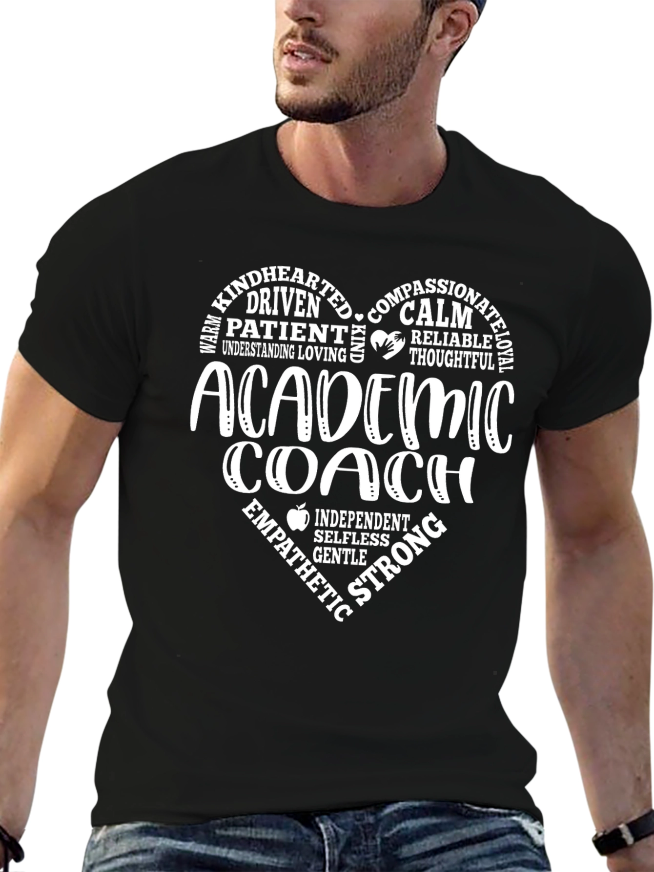 Academic Coach Heart Graphic T-Shirt