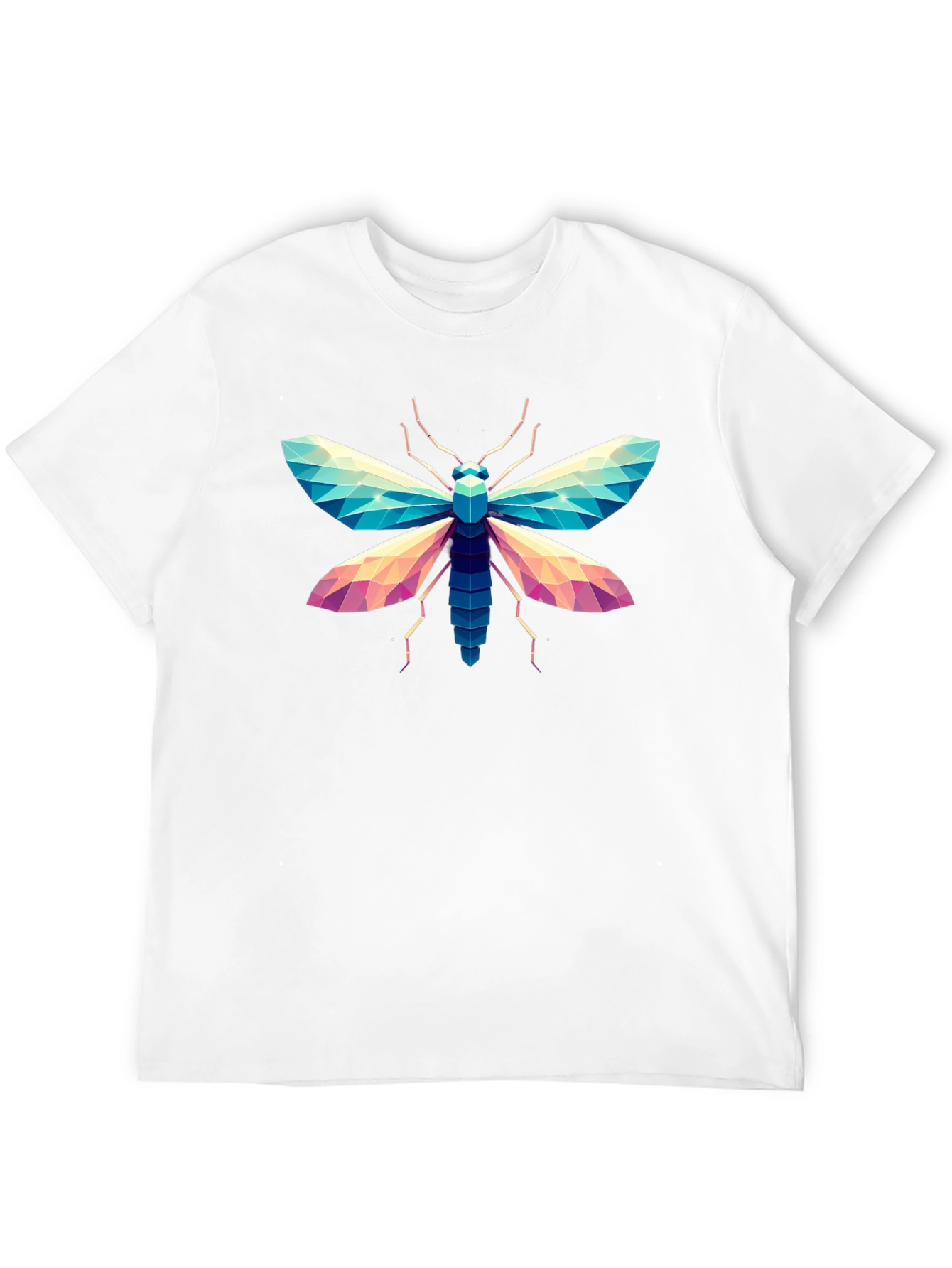 Geometric Moth Graphic T-Shirt - Stylish Insect Tee